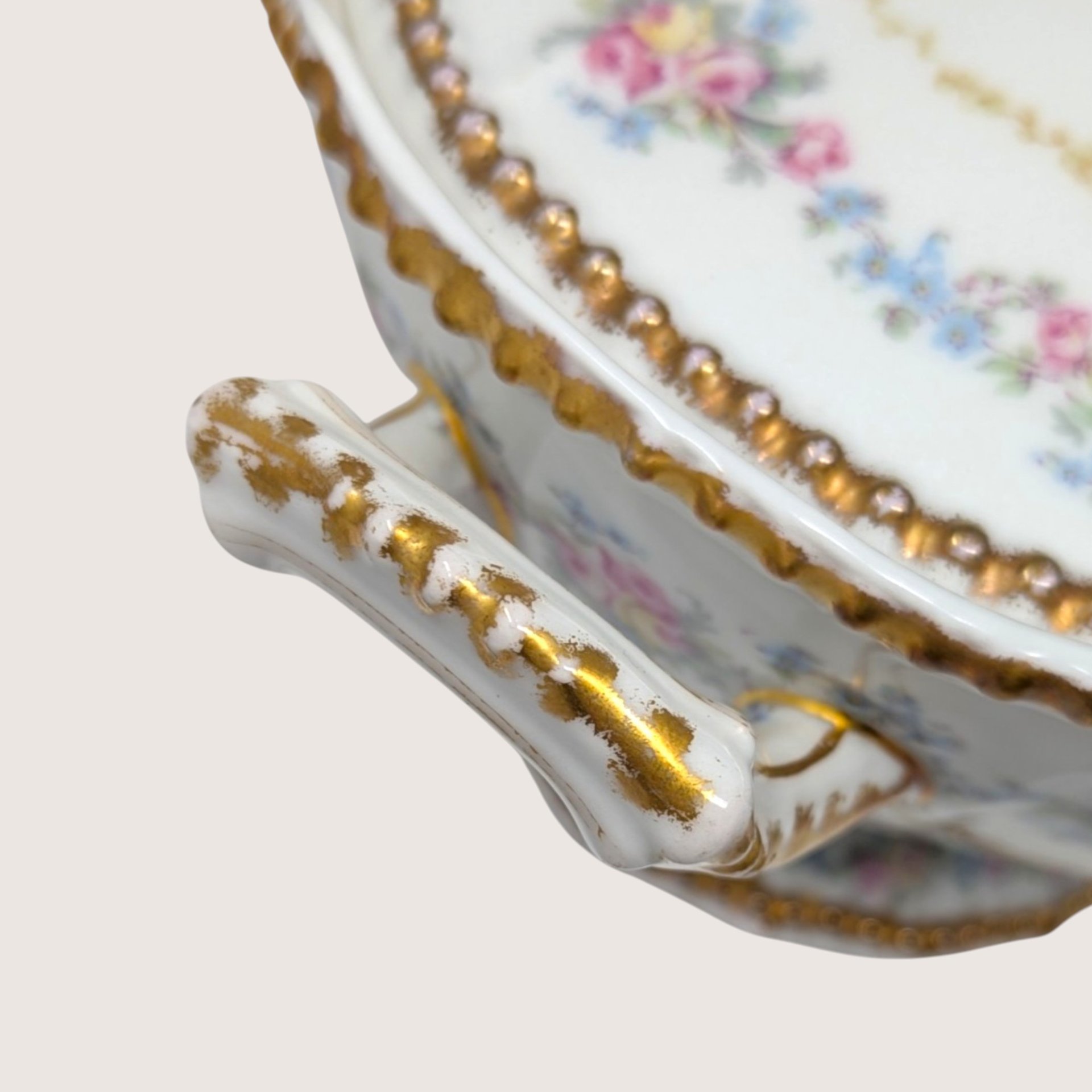 Early 1900s Higgins and Seiter Elite Works Limoges Covered Vegetable Bowl