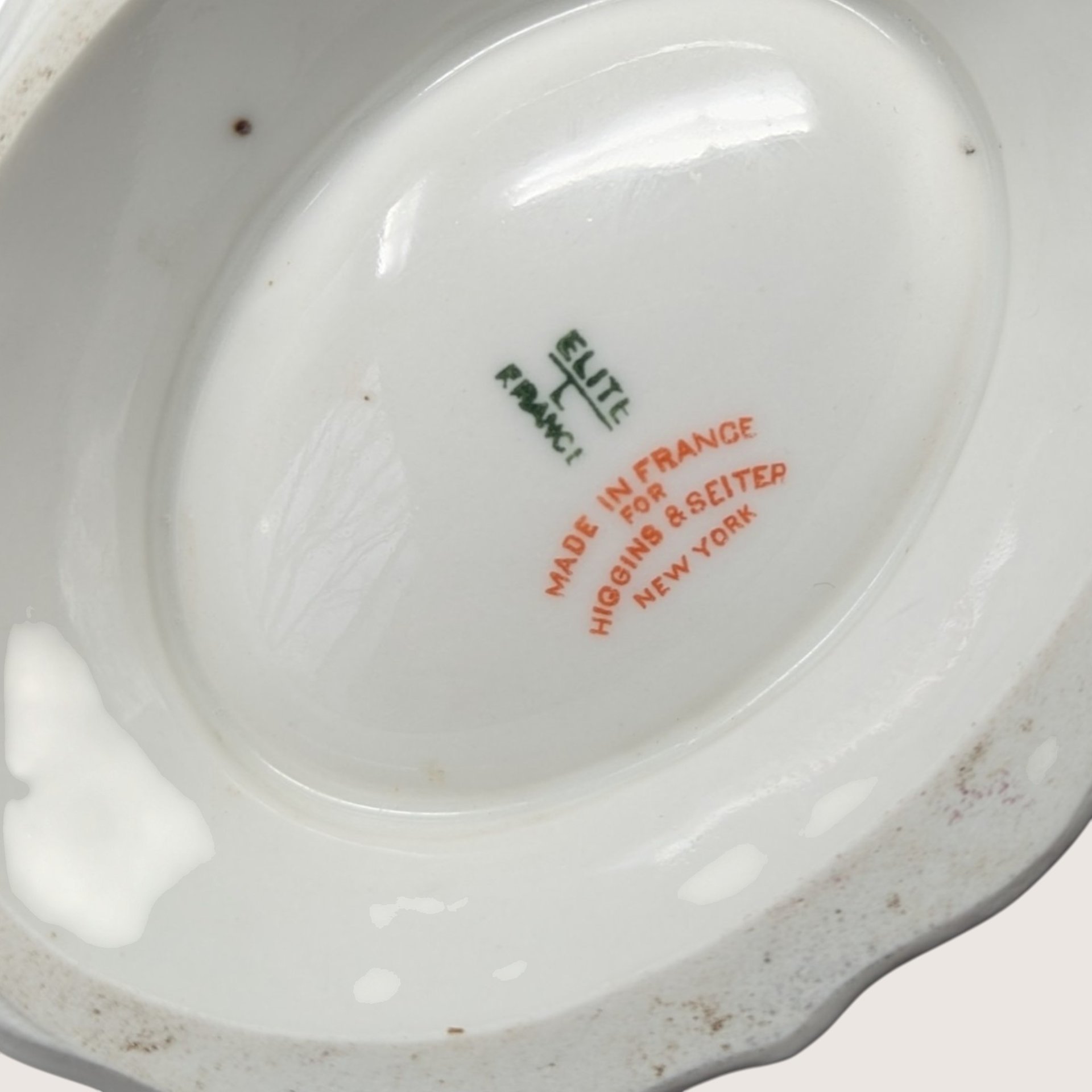 Early 1900s Higgins and Seiter Elite Works Limoges Covered Vegetable Bowl