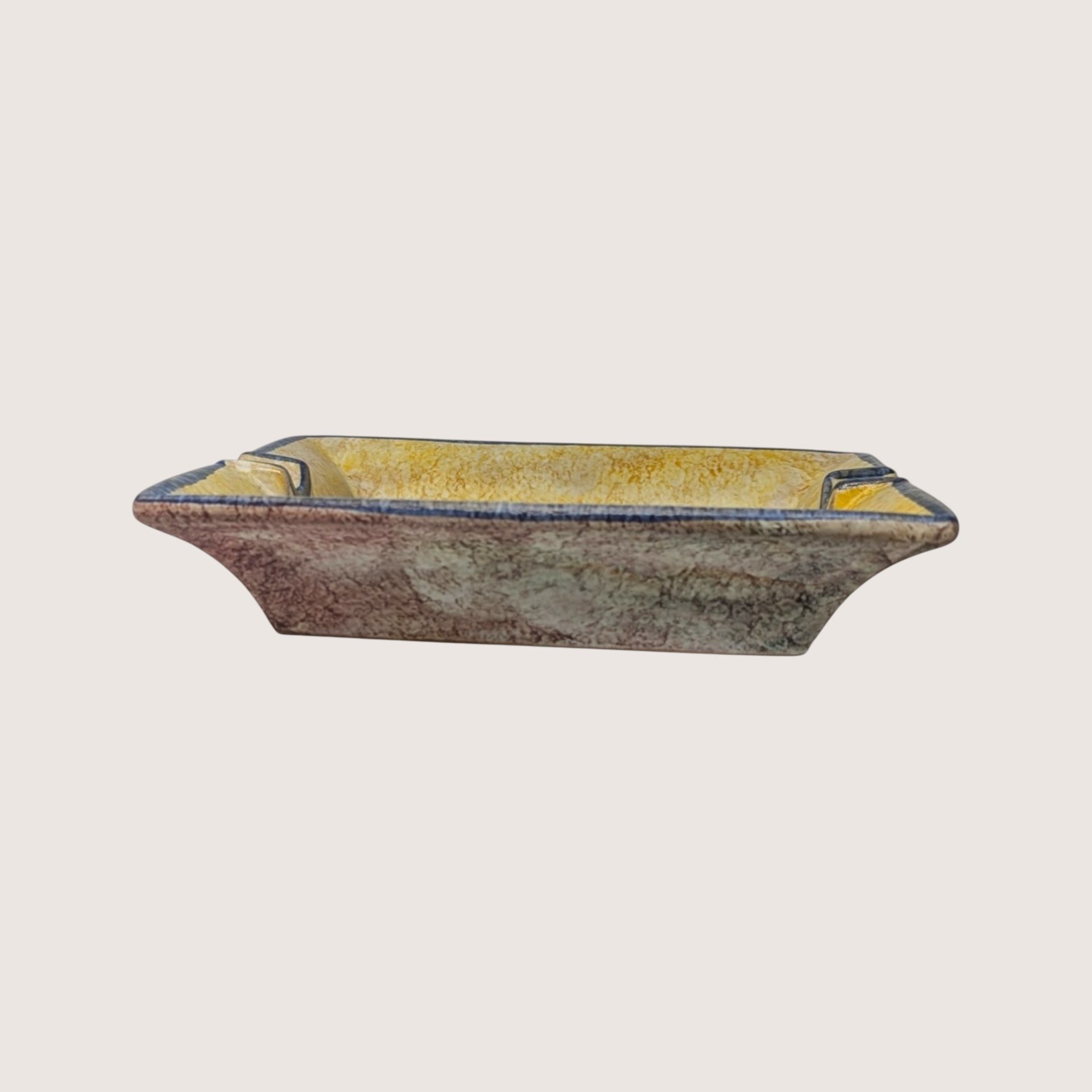 1990s Italian Ceramic Chateau de la Fuente Ashtray