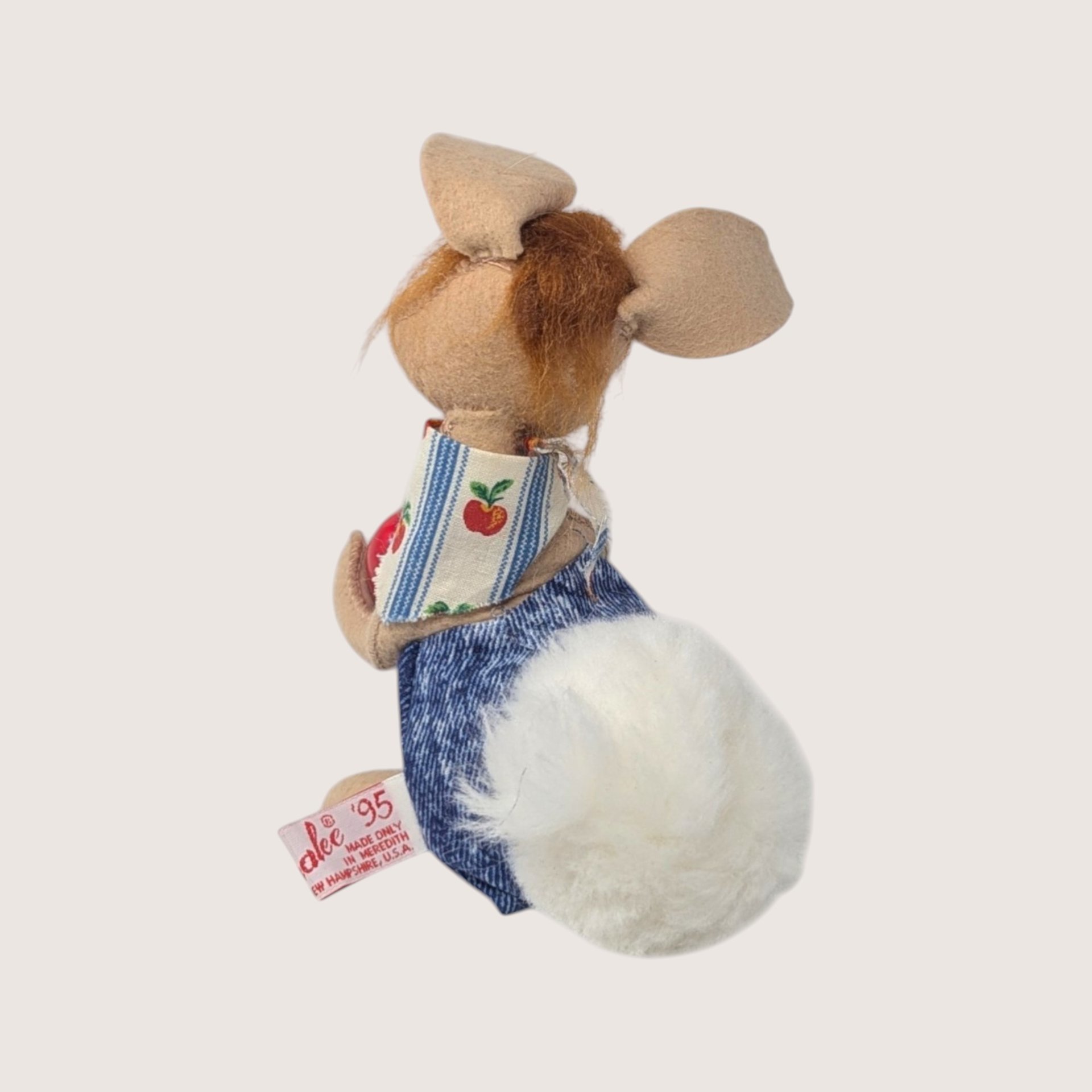 1995 Annalee Felt Fabric Country Boy Bunny Figurine