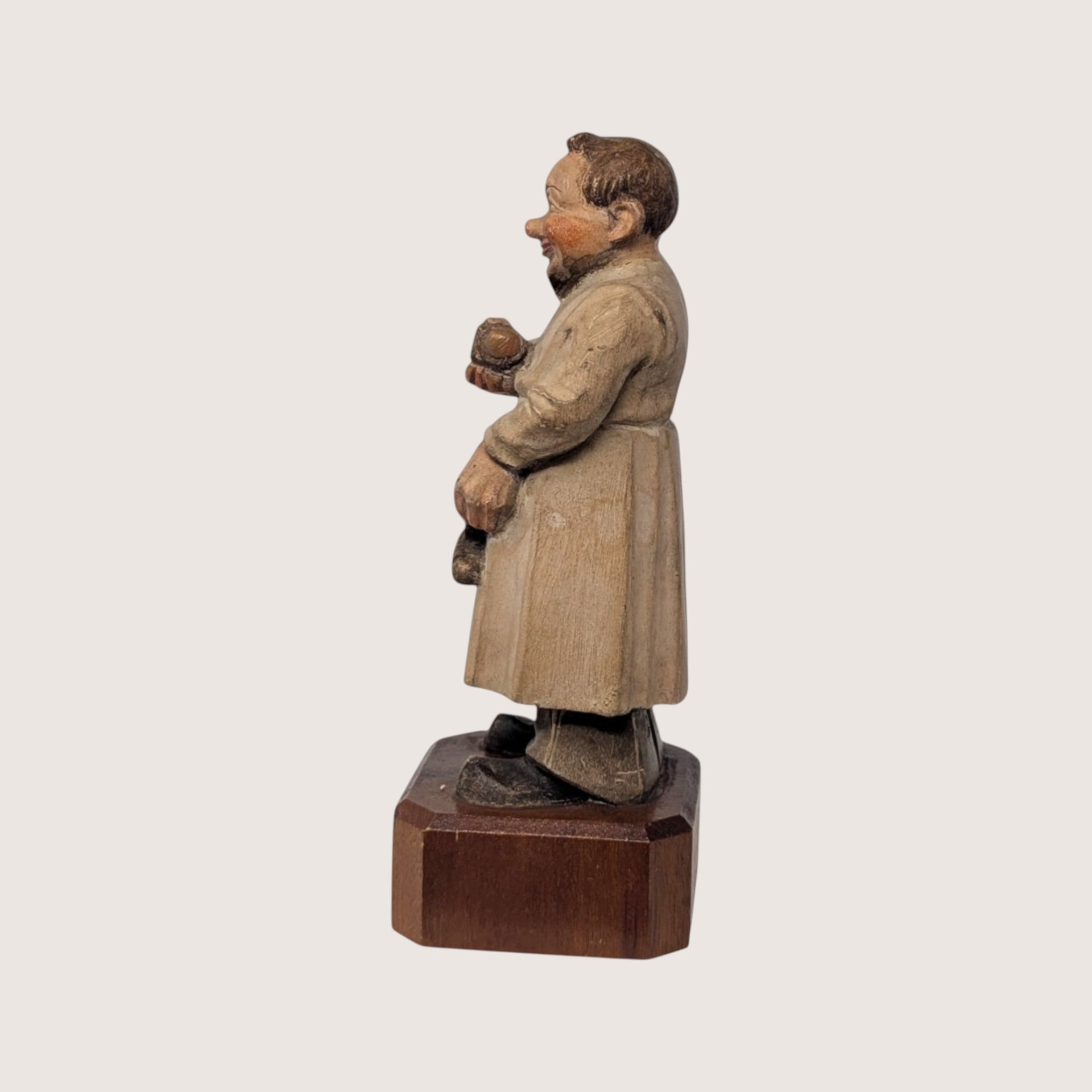 1950s Anri Toriart Wooden Apothecary  Italian Folk Art Figurine