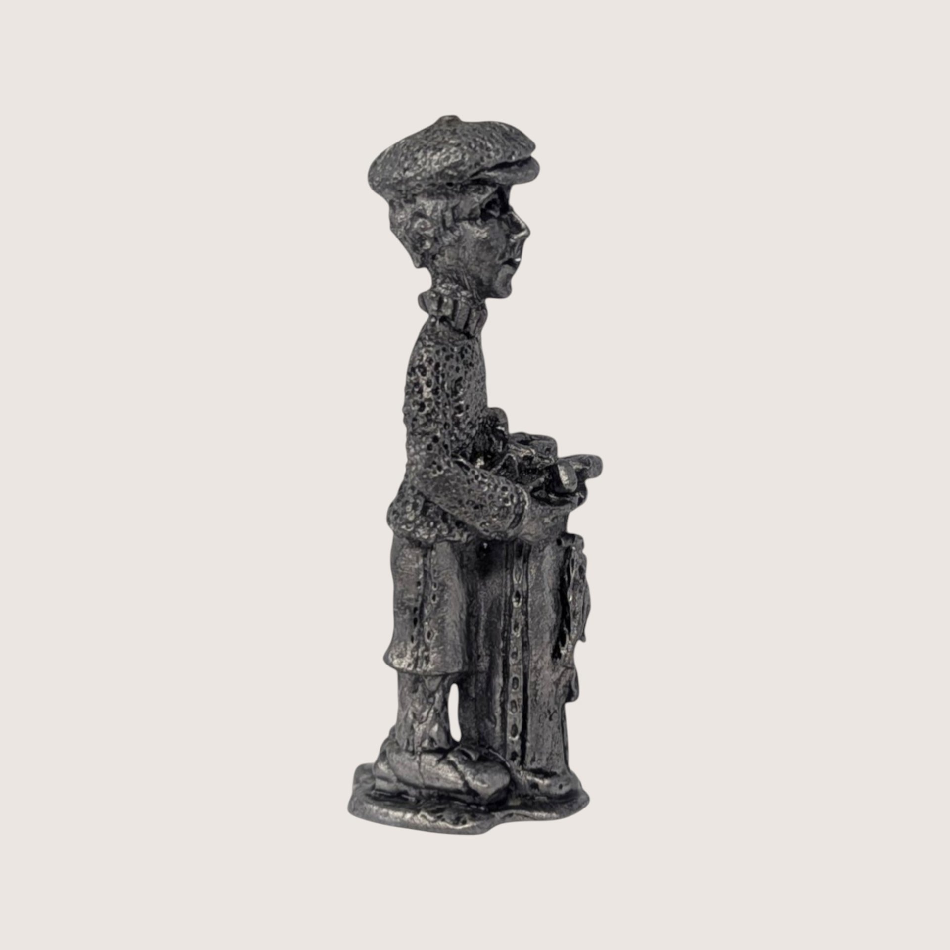 1980s Vintage Pewter Golfer Miniature Figurine 