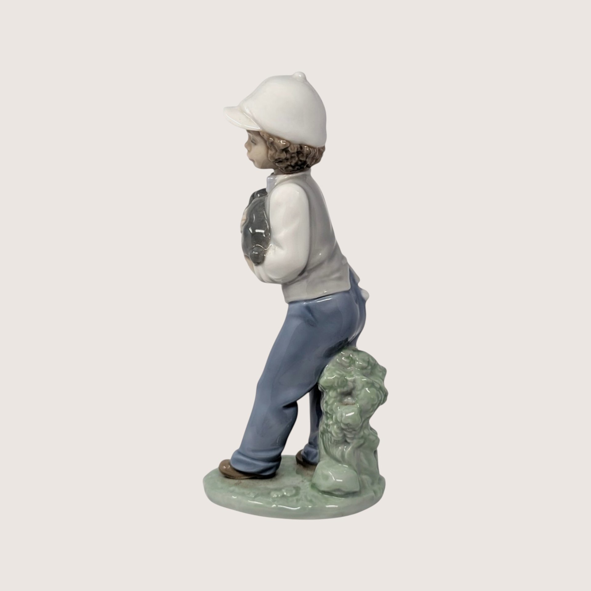 1990s Nao by Lladro Best Buddies Boy Spanish Porcelain Figurine