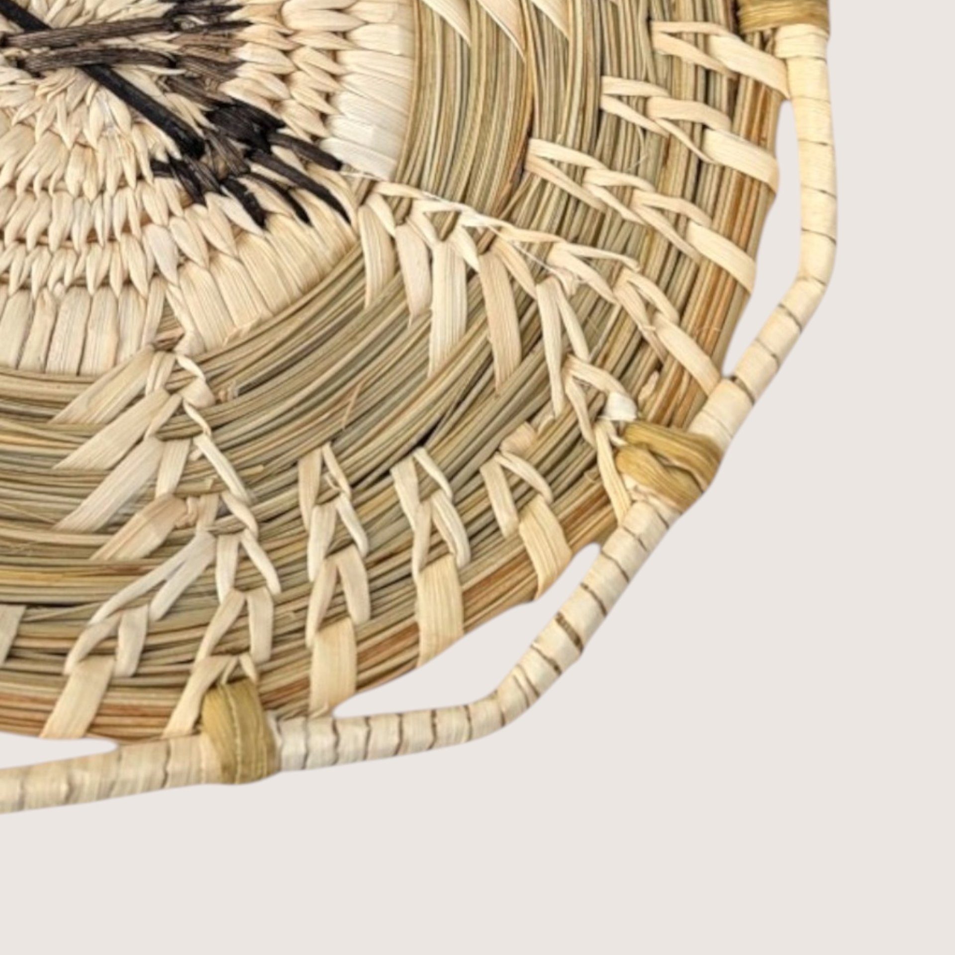 1970s Coiled Pine Needle Basket Plate