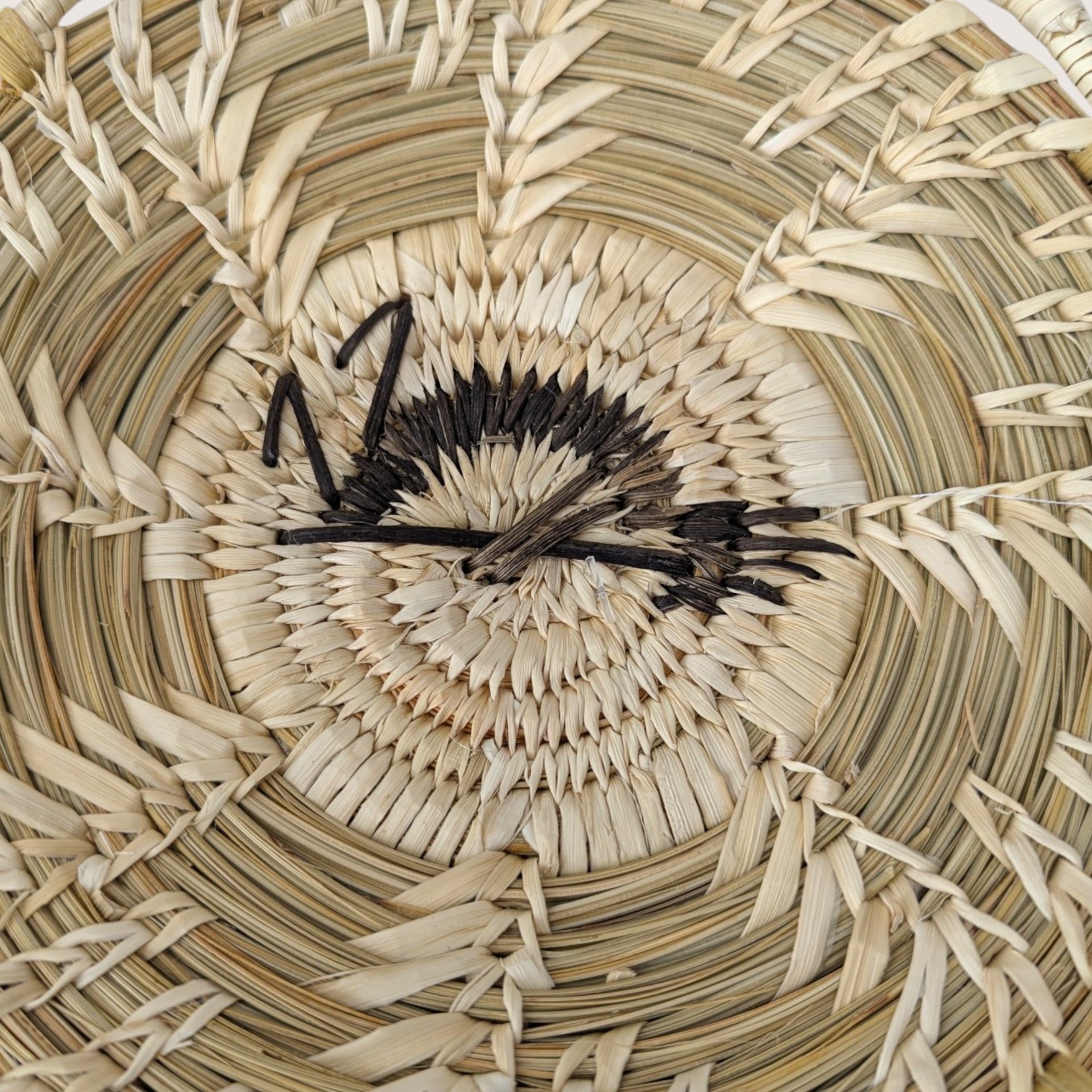 1970s Coiled Pine Needle Basket Plate