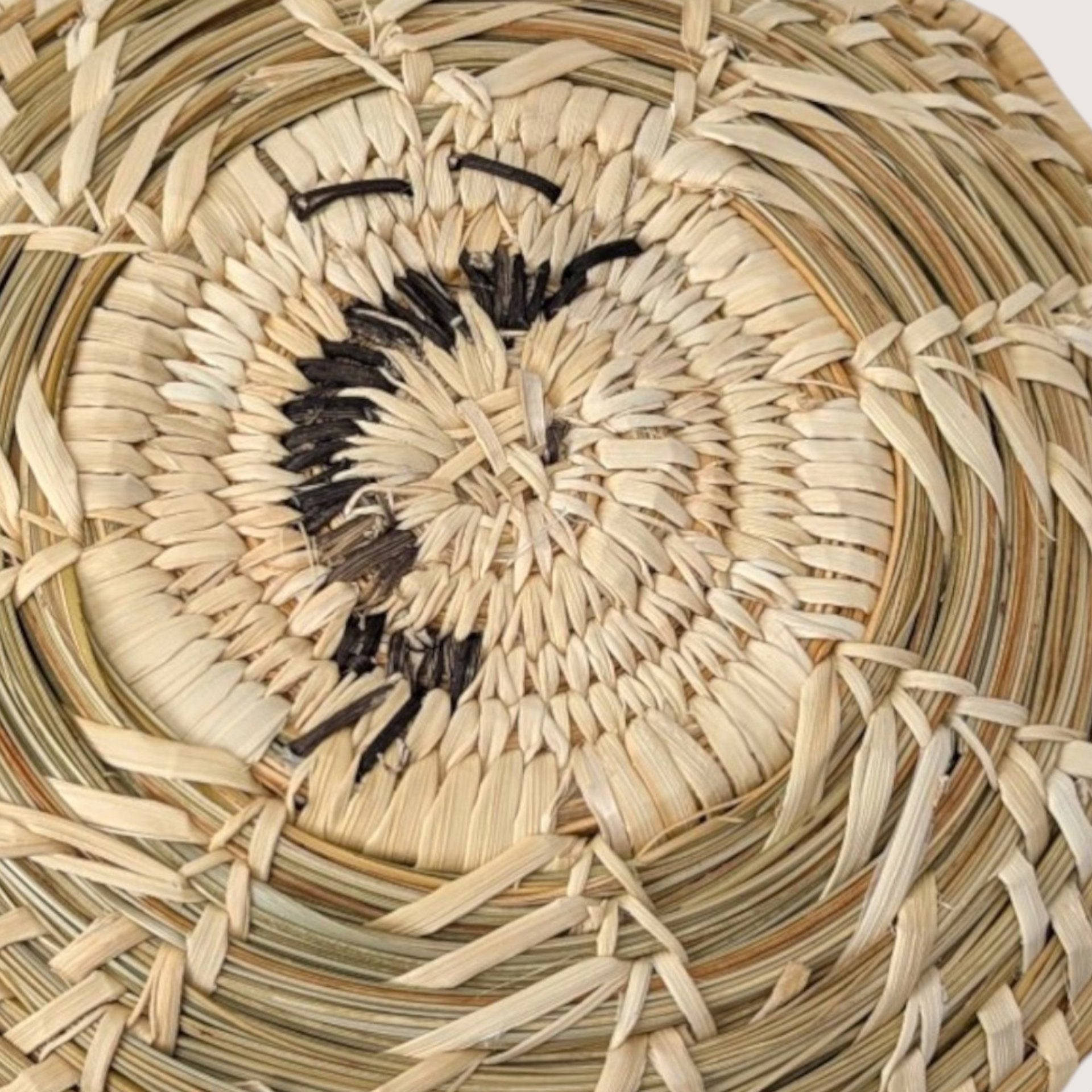 1970s Coiled Pine Needle Basket Plate