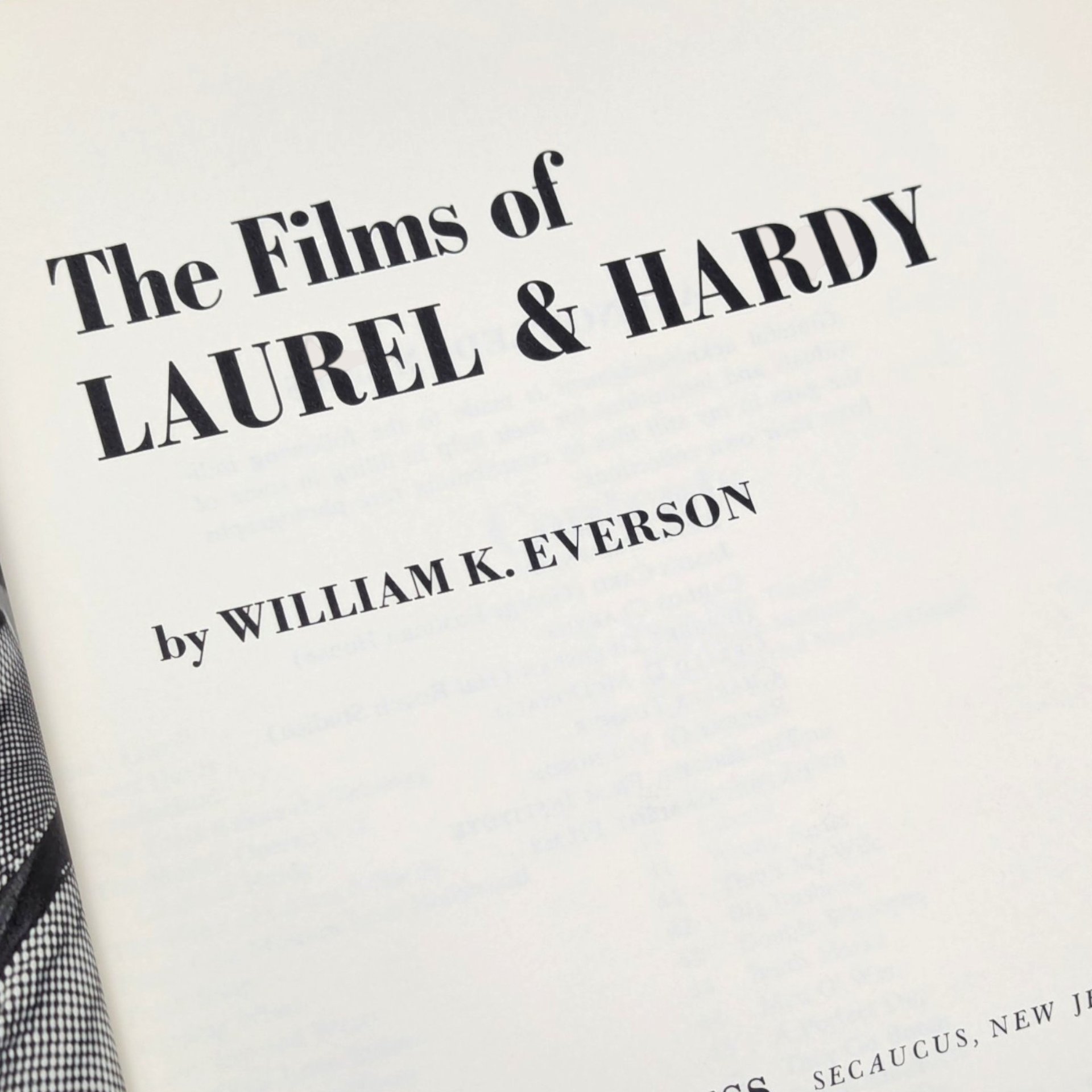 1972 The Films of Laurel and Hardy by William K. Everson Softcover Book