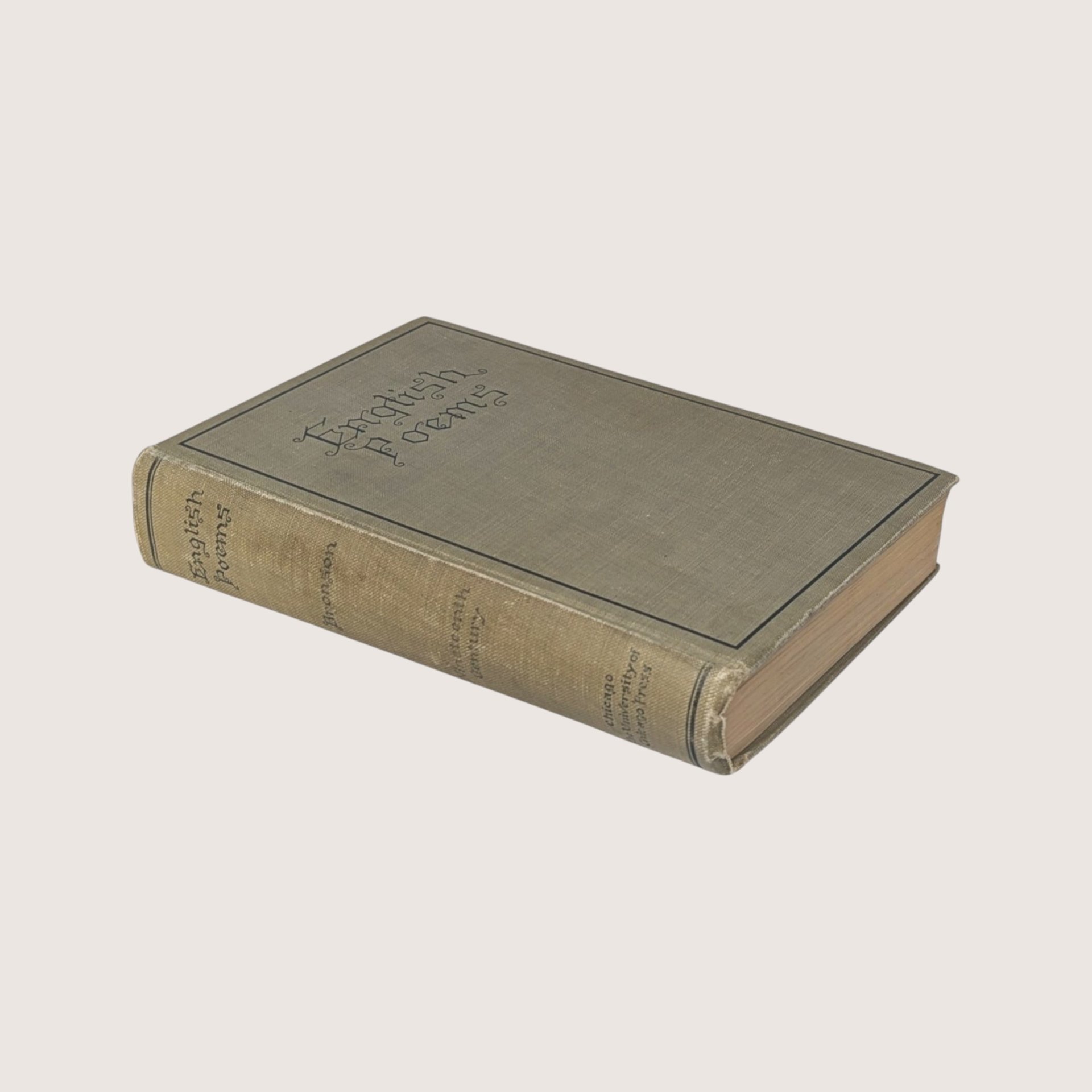 1907 English Poems Walter C. Bronson Hardcover Book