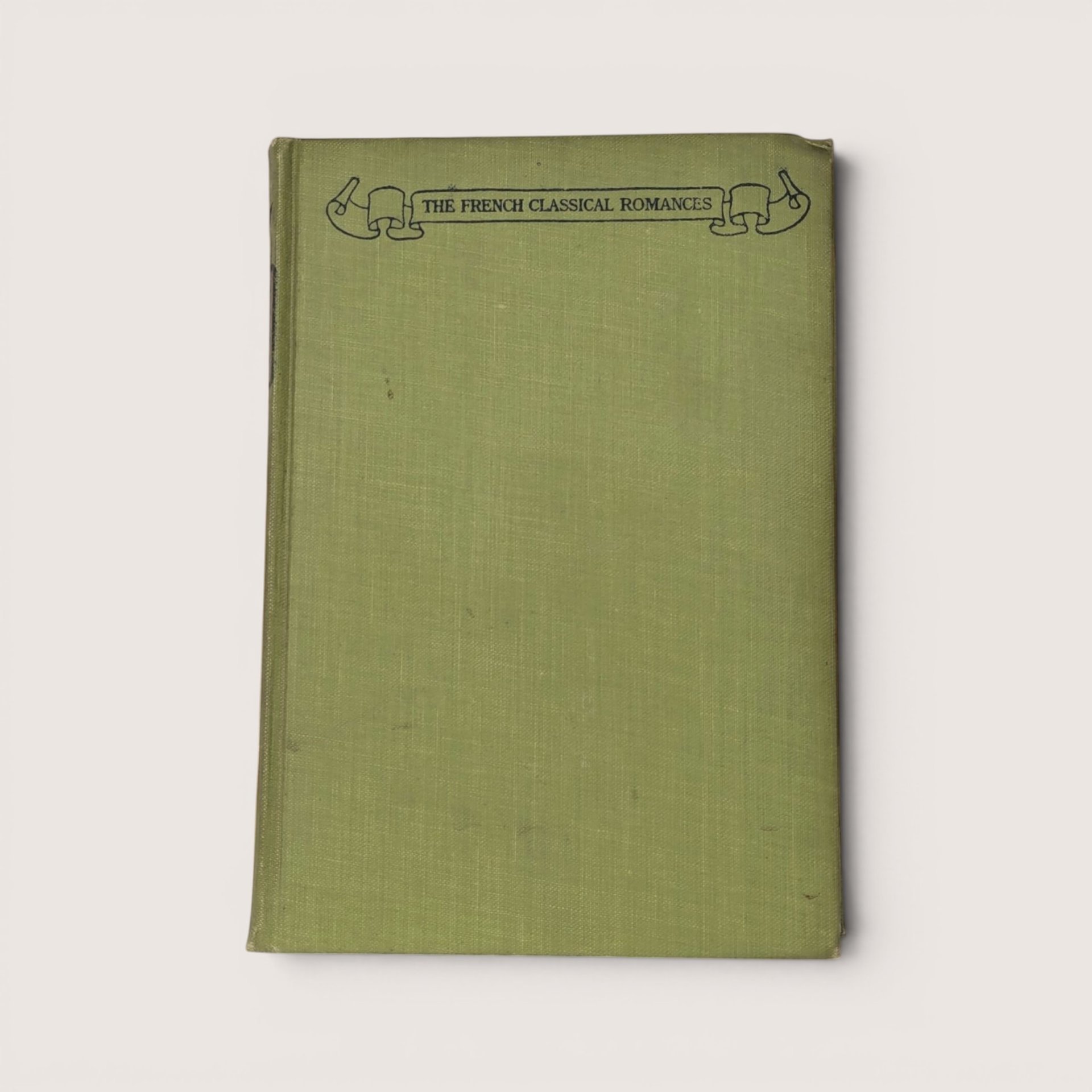 Antique 1902 The French Classical Romances hardcover book with green cloth cover.