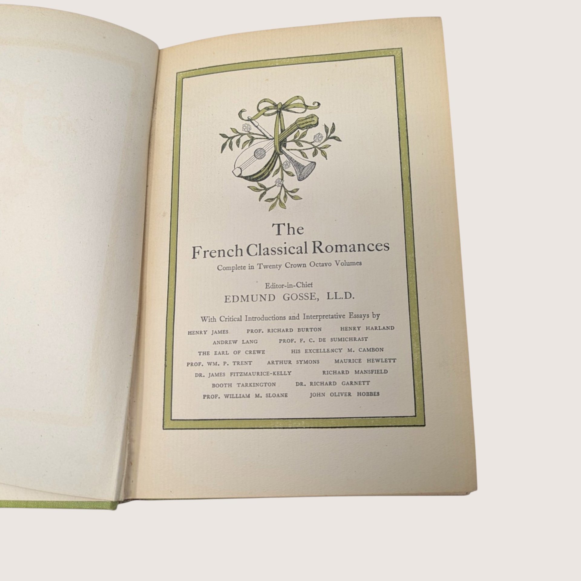 1902 The French Classical Romances Edmund Gosse Hardcover Book