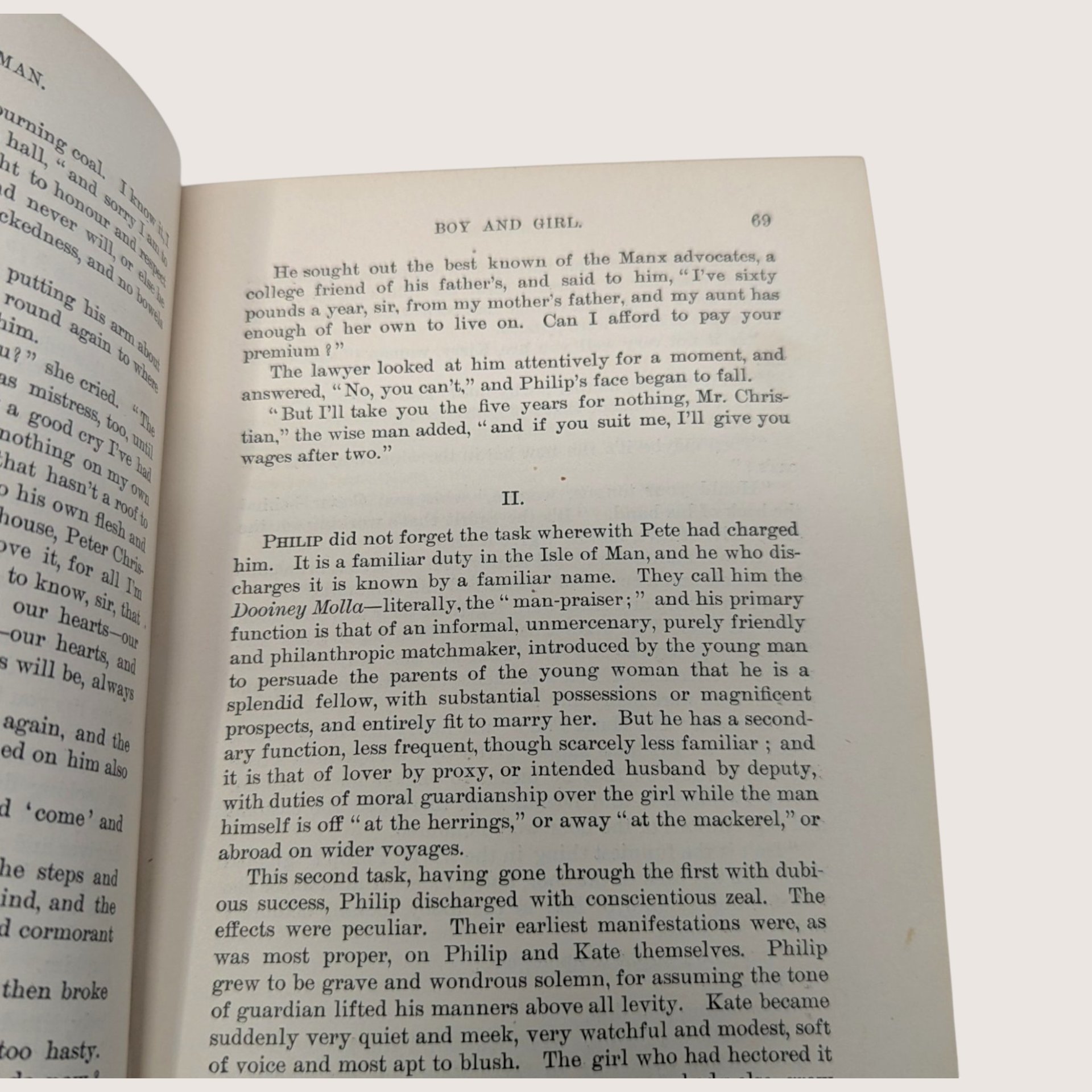 Antique The Manxman Hall Caine Hardcover Book