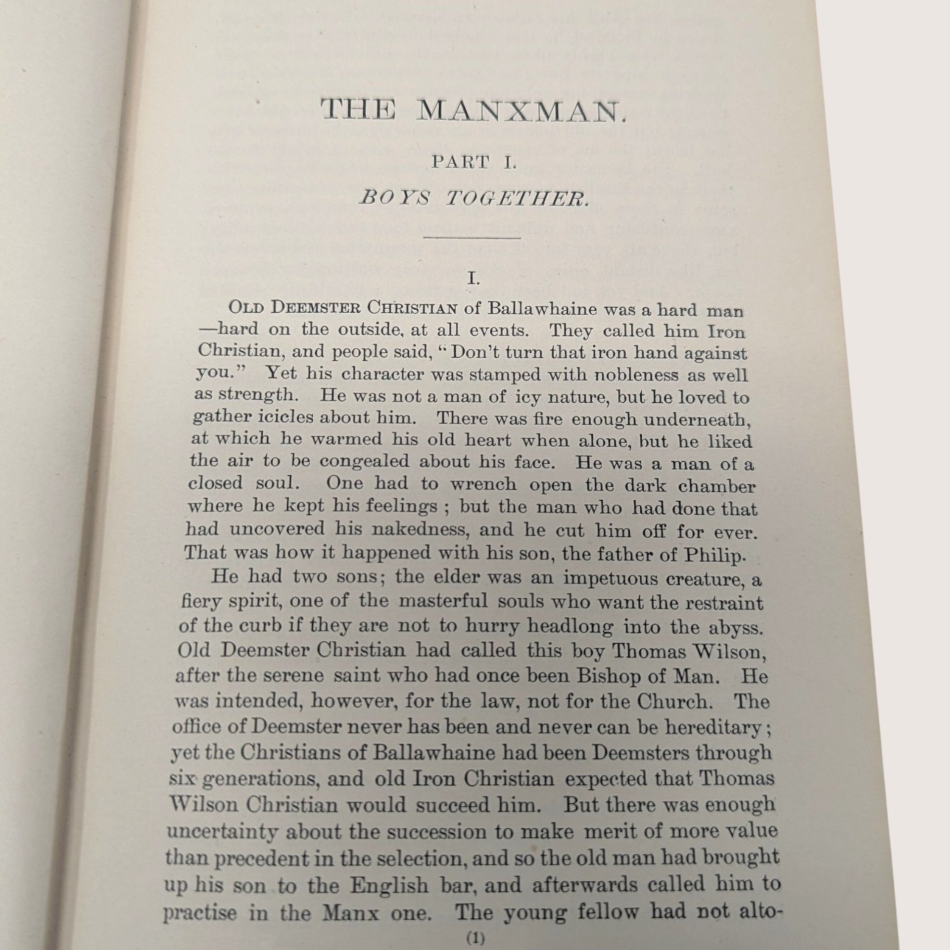 Antique The Manxman Hall Caine Hardcover Book