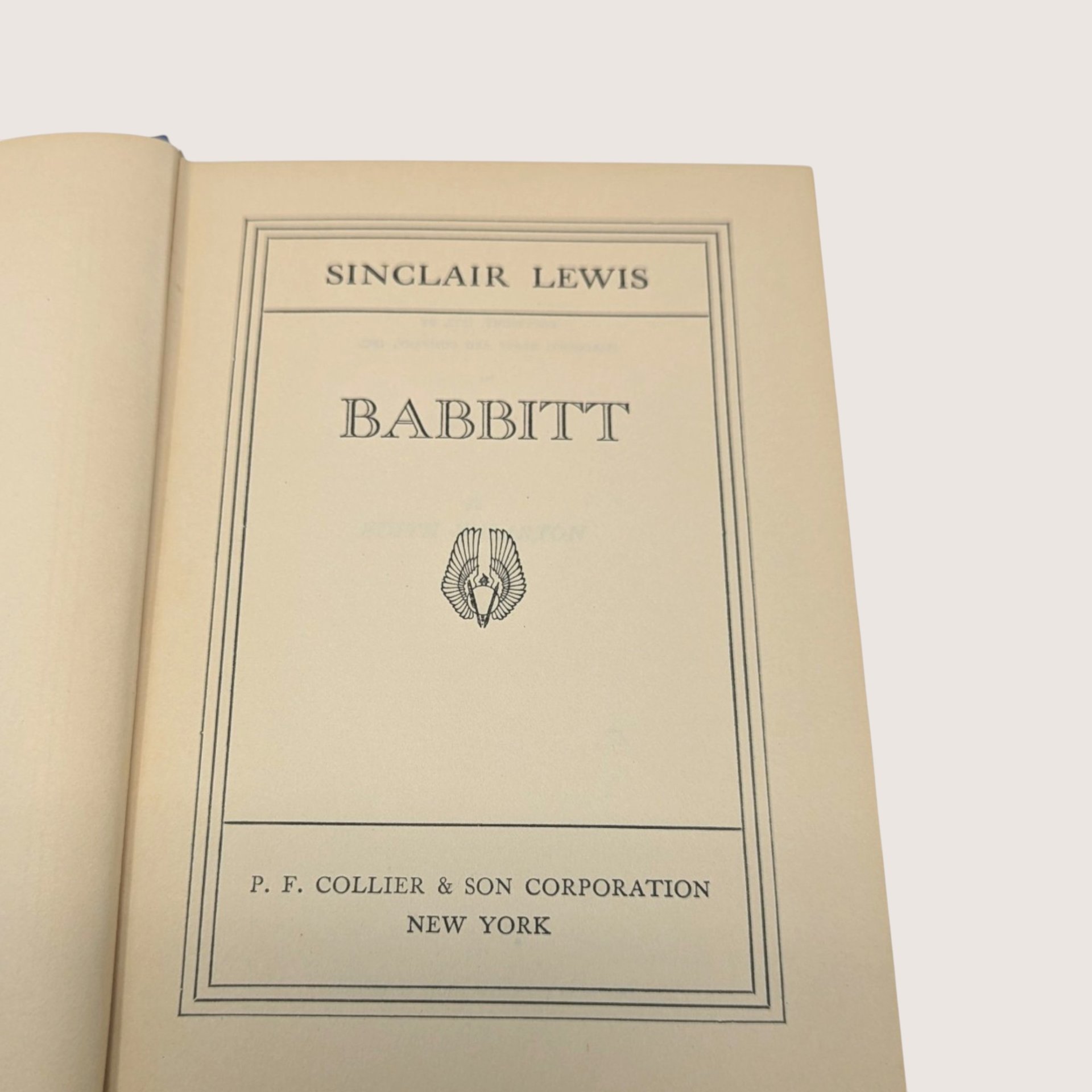 Antique Babbitt by Sinclair Lewis Hardcover Book