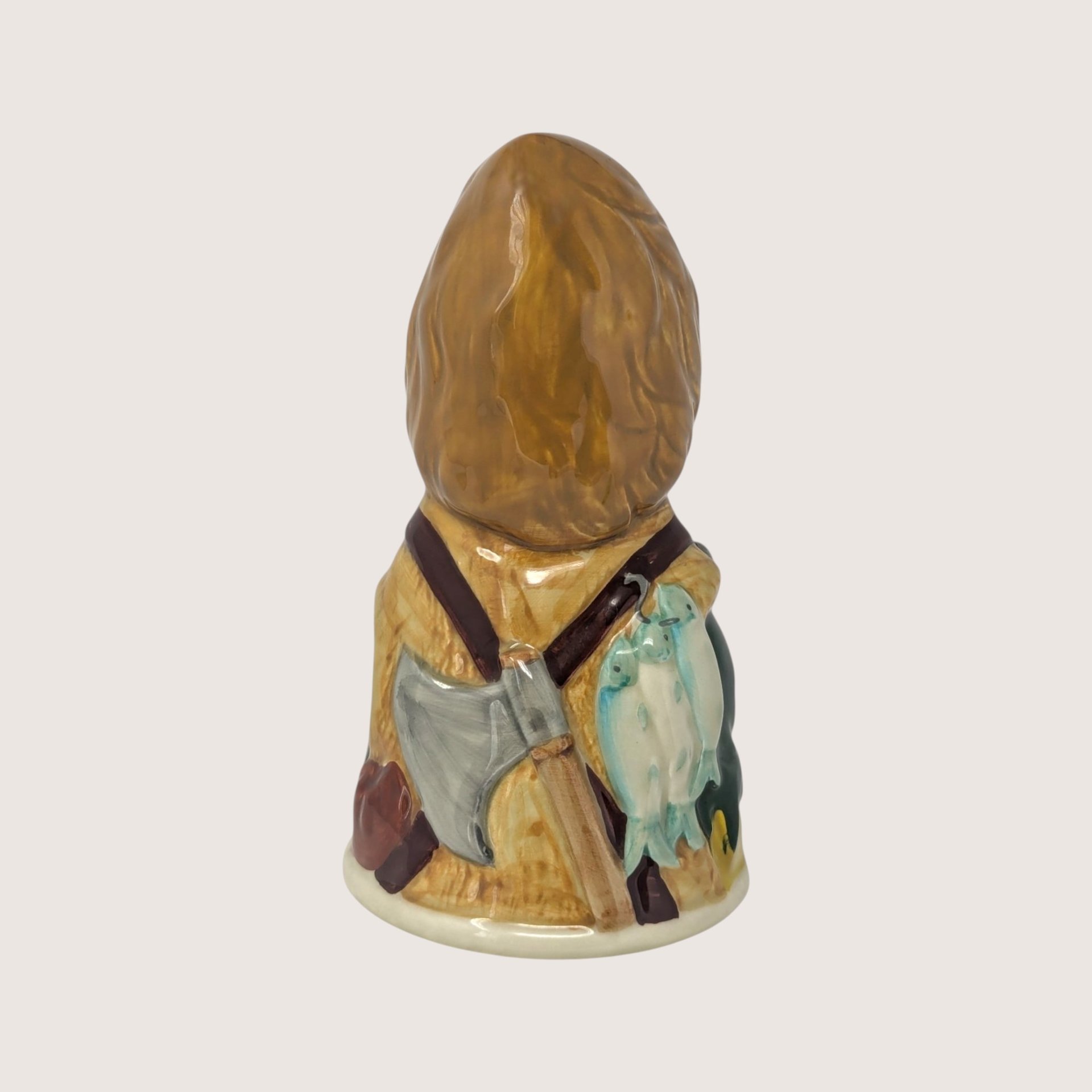 Vintage Royal Cornwall Toby Collection Robinson Crusoe Ceramic Bell