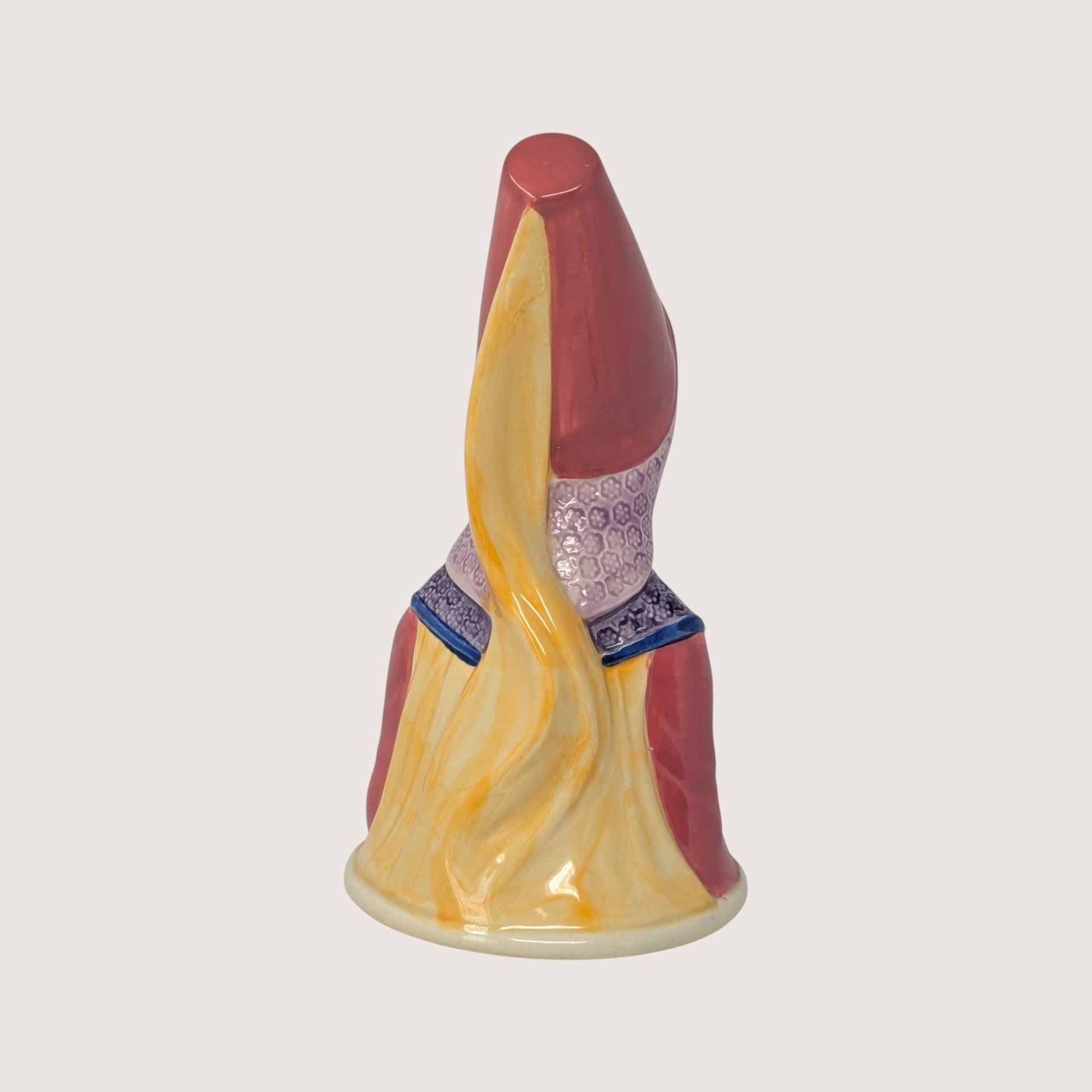 Vintage Royal Cornwall Toby Collection Queen Guinevere Ceramic Bell