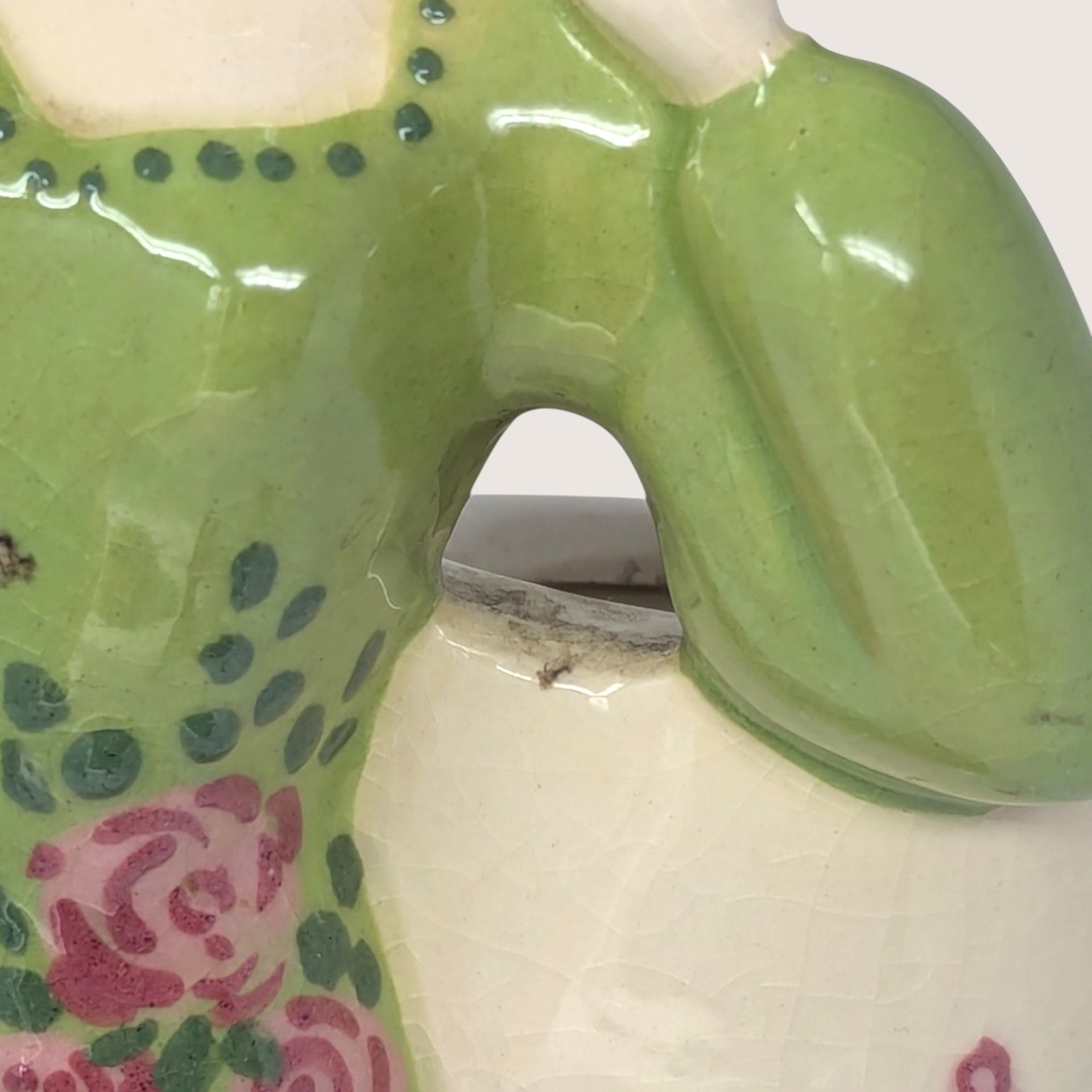 Vintage Handmade Ceramic Female Figural Vase 