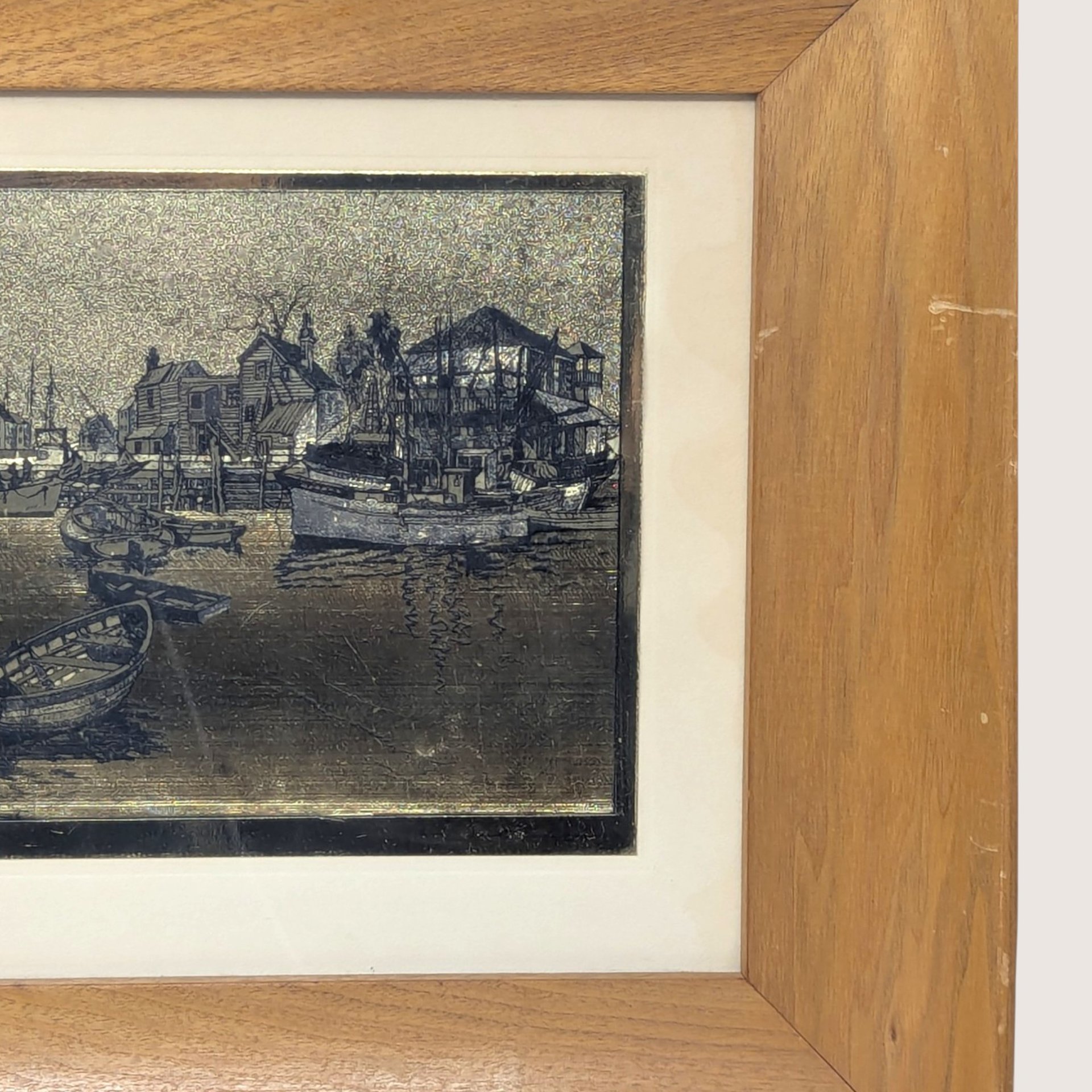 Vintage Lionel Barrymore San Pedro Gold Foil Etching