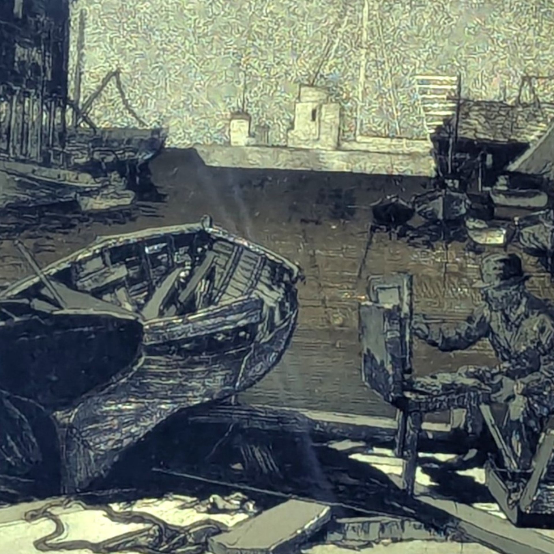 Vintage Lionel Barrymore Purdys Basin Gold Foil Etching