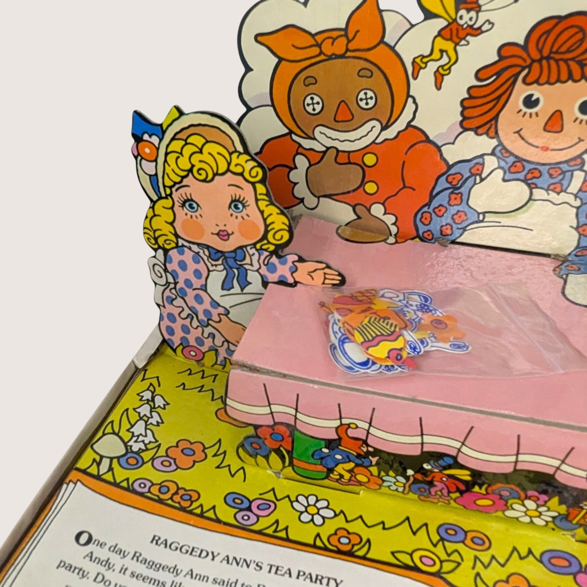 1974 Raggedy Ann Pop-Up Tea Party Colorforms