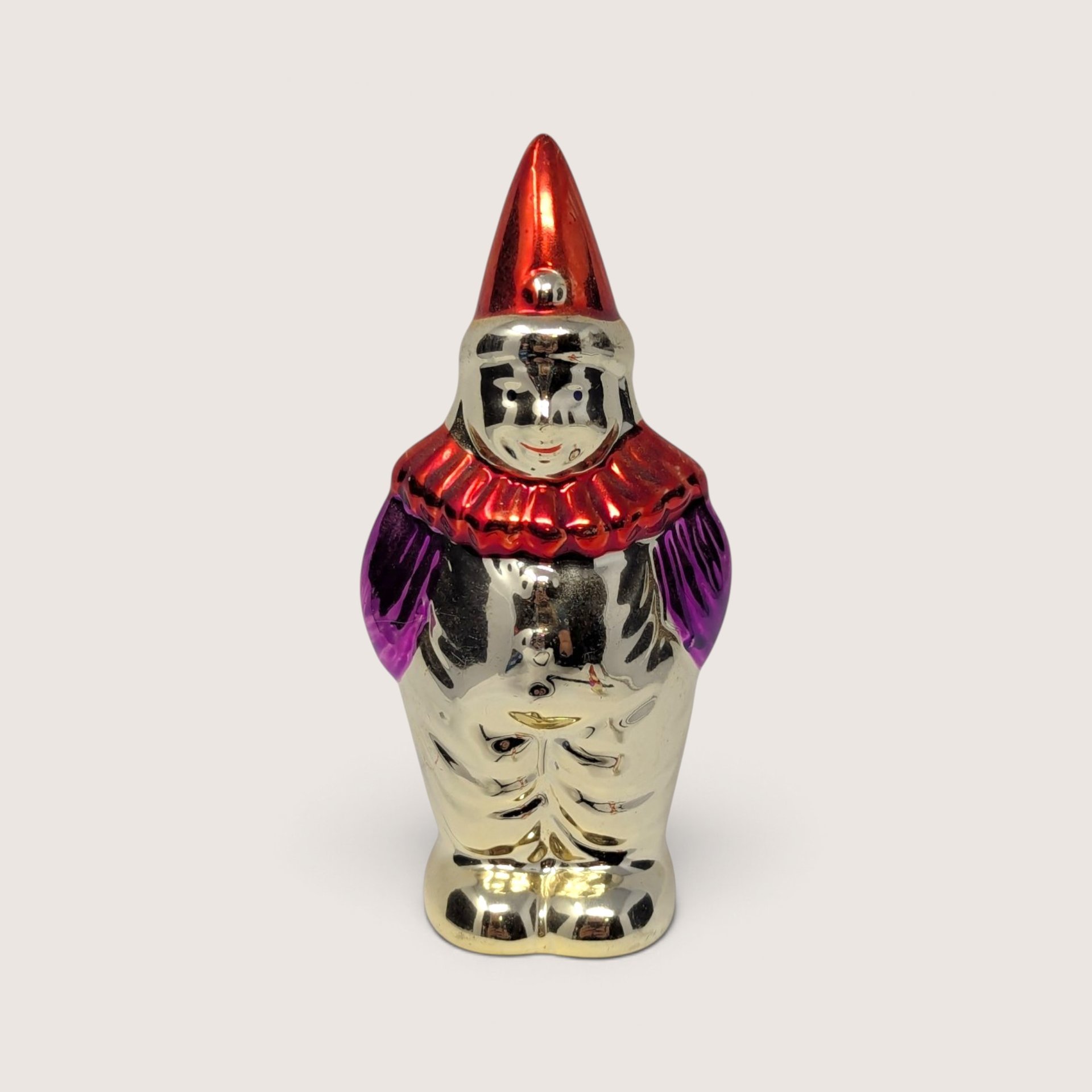 Vintage Metallic Clown Salt and Pepper Shakers