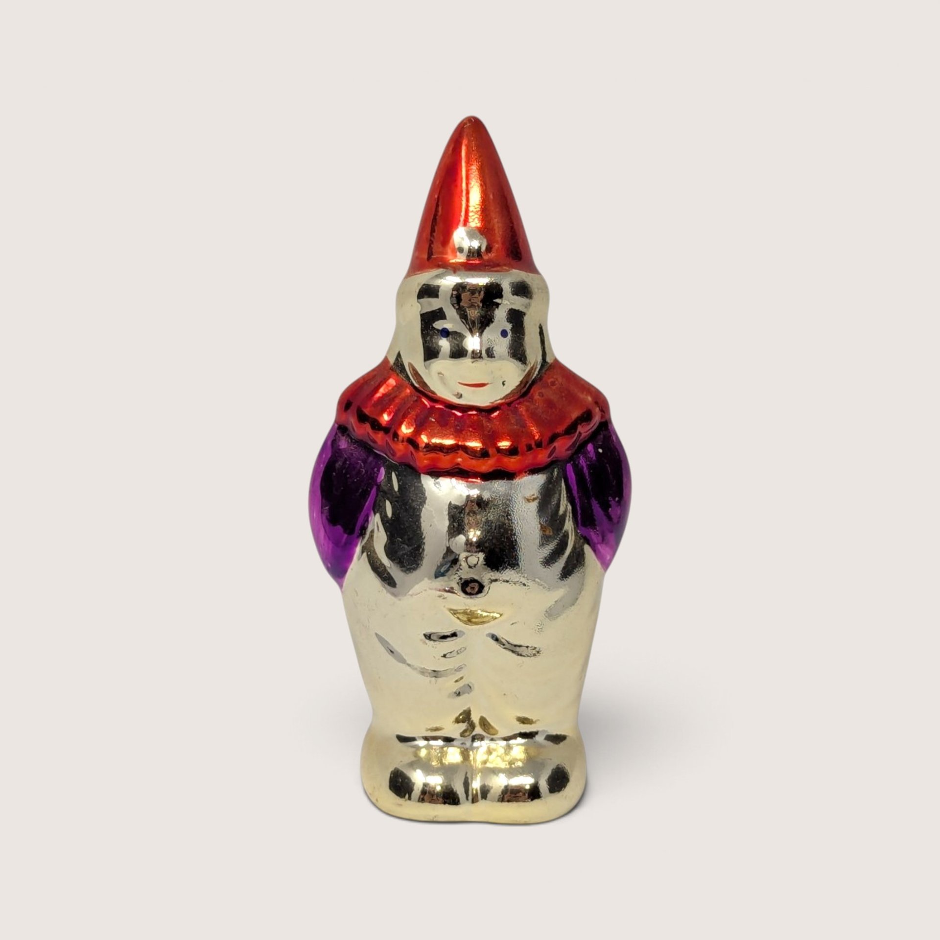 Vintage Metallic Clown Salt and Pepper Shakers