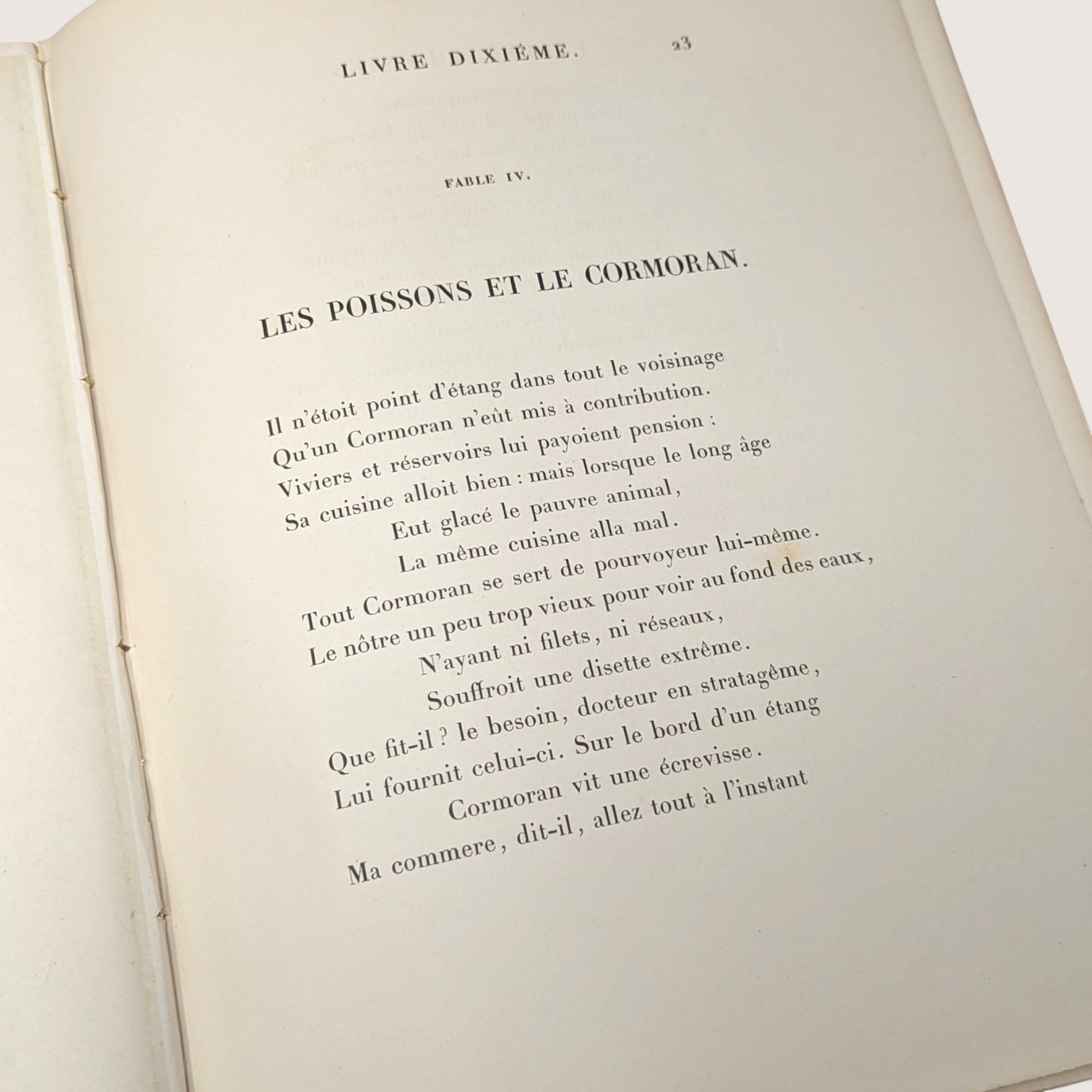 1887 Fables de La Fontaine Tome Quatrieme Antique French Book