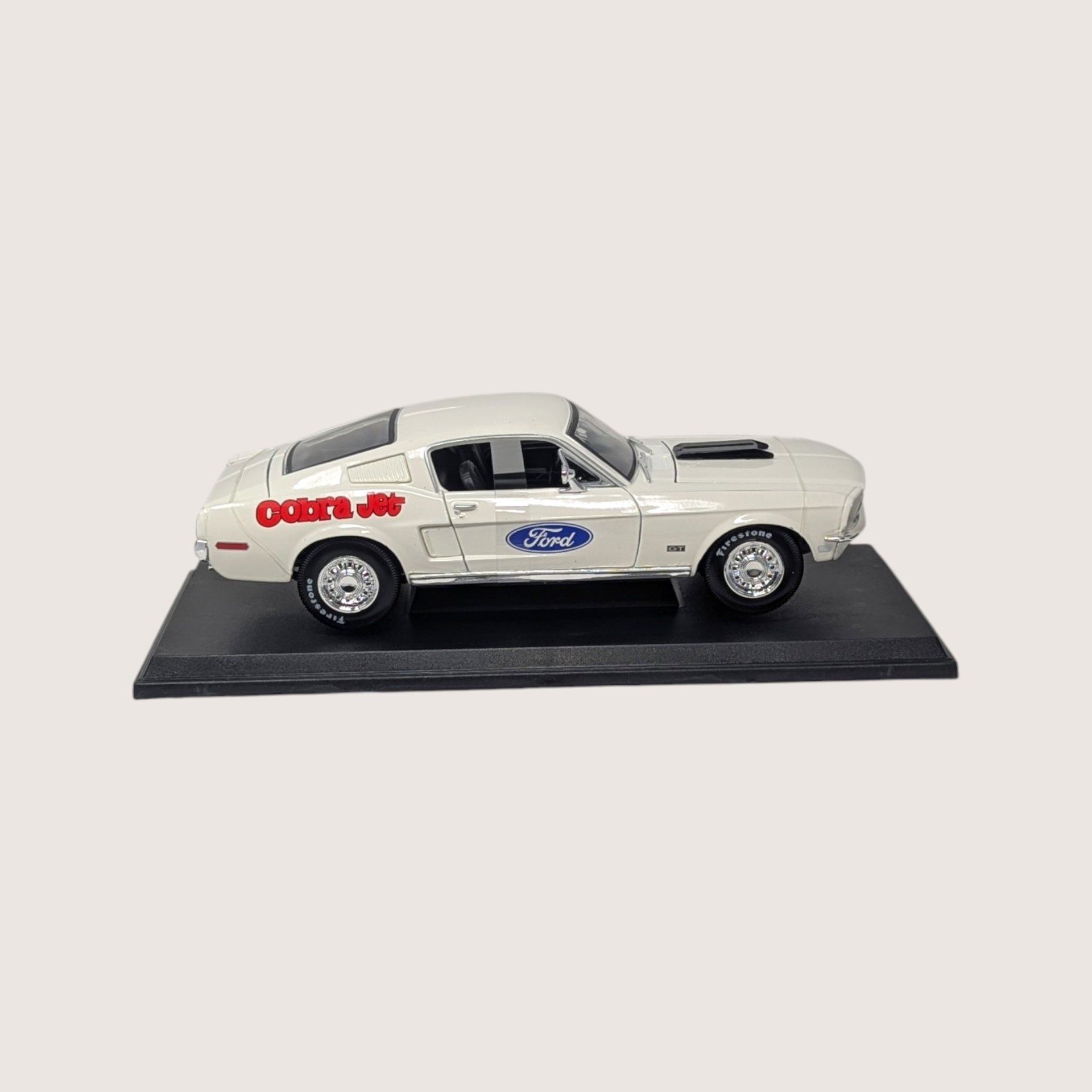 Vintage Maisto 1/18 Scale 1968 Ford Mustang GT Cobra Jet Die-Cast Car