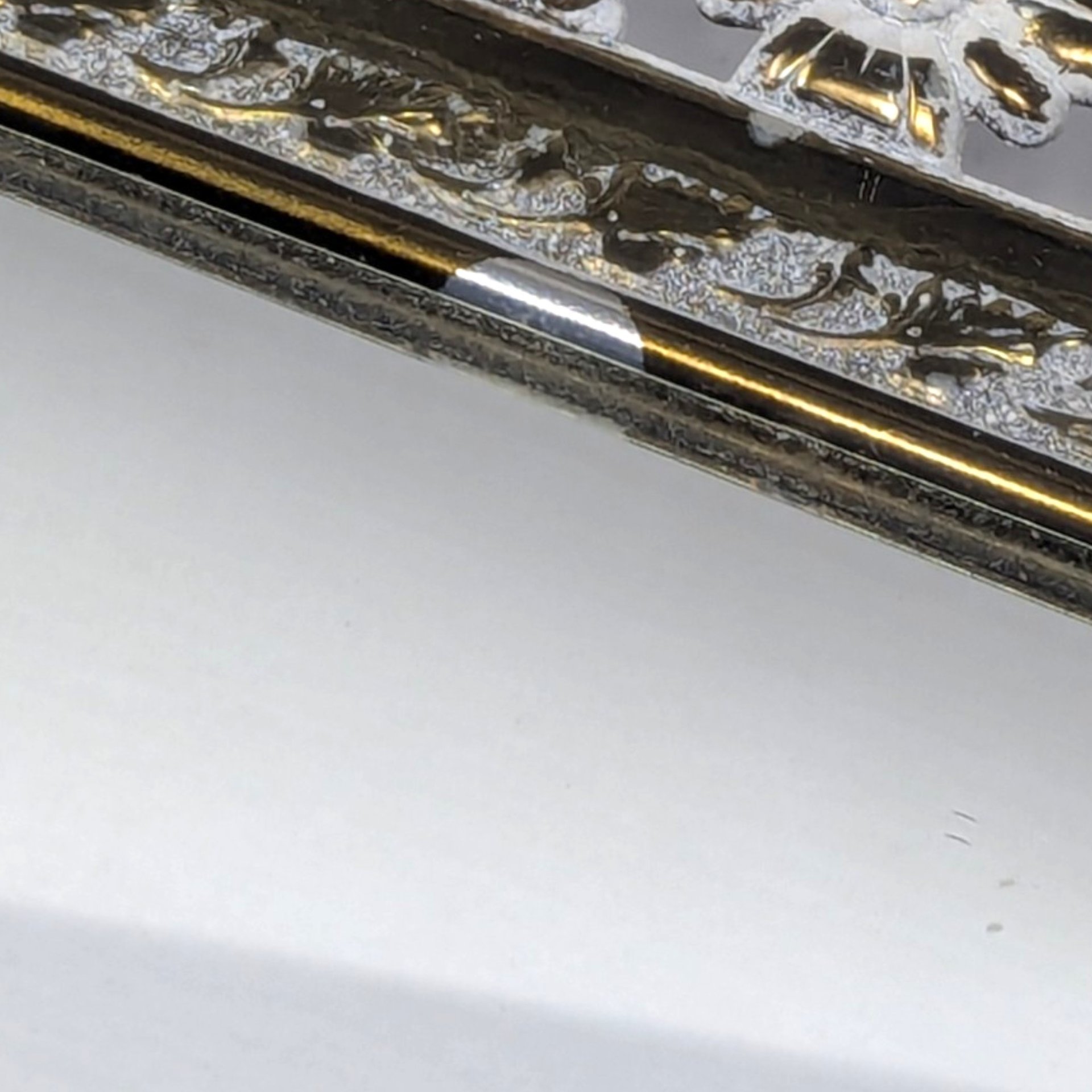 Vintage Metal and Glass Mirrored Vanity Tray
