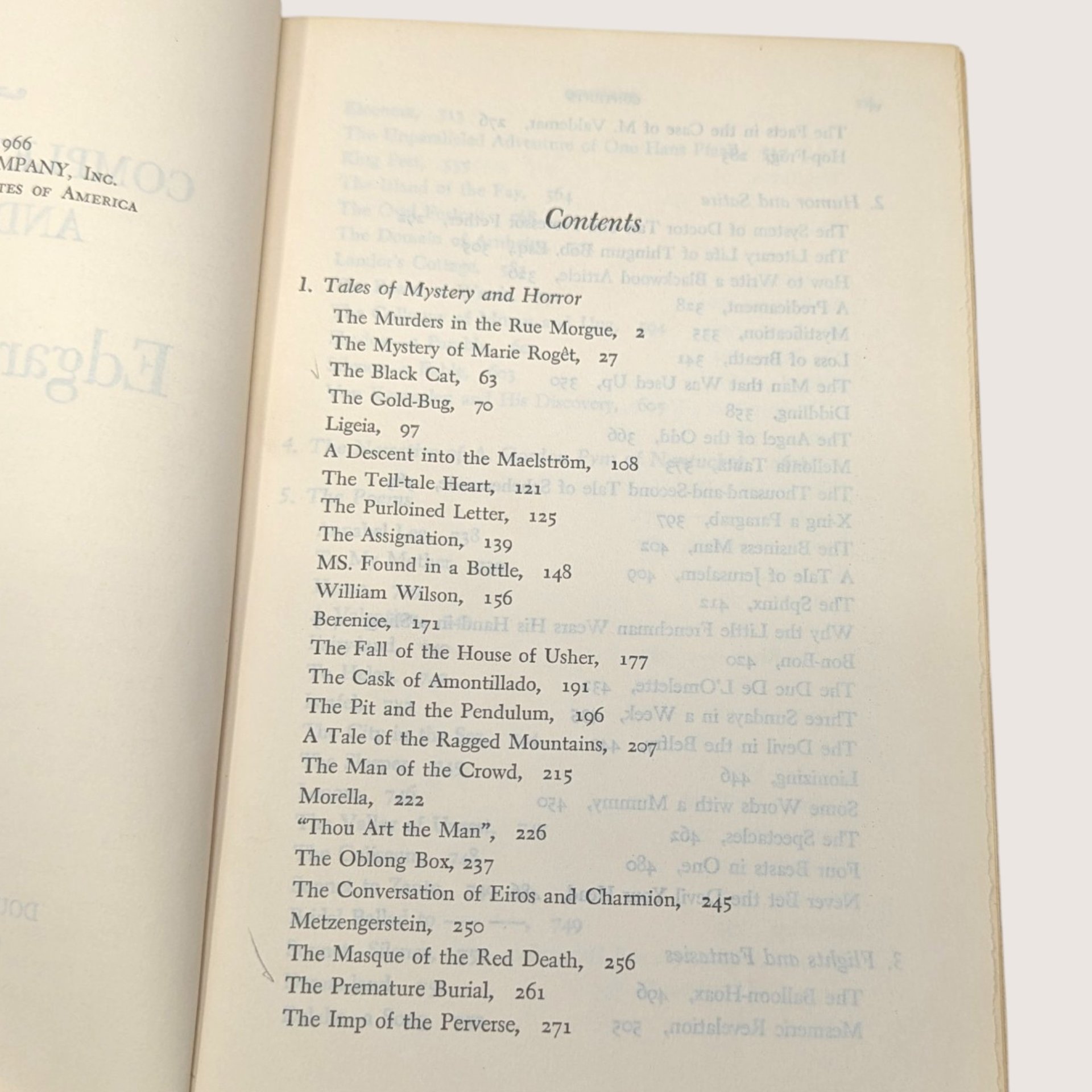 1966 Complete Stories and Poems of Edgar Allan Poe Hardcover Book