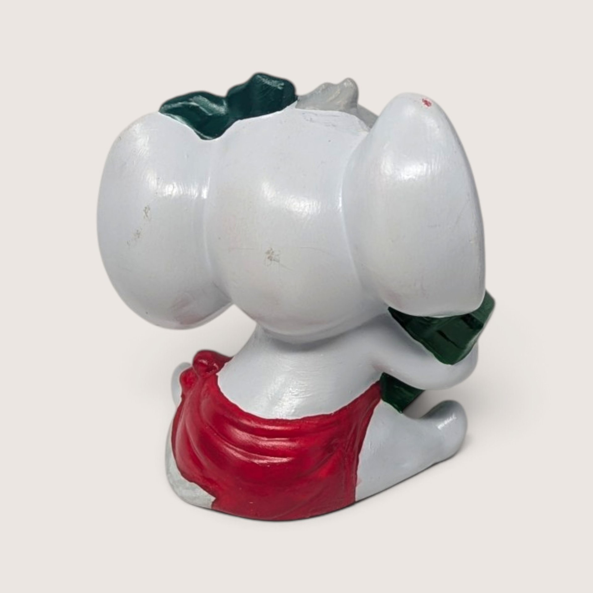 Vintage Handpainted Ceramic Christmas Mouse Figurine