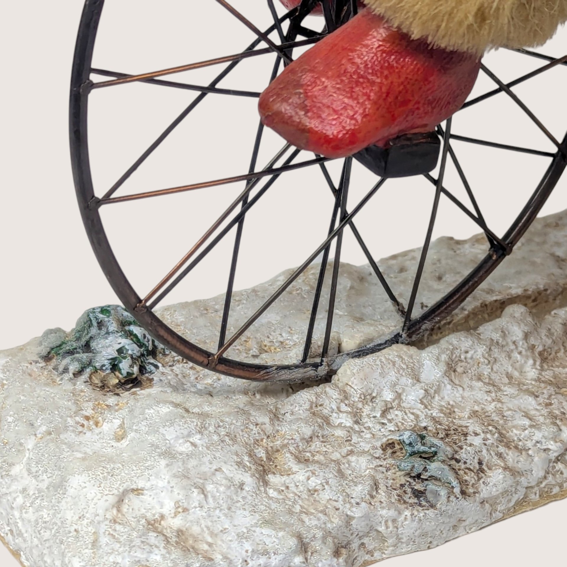 Vintage Smithsonian Institution Santa on Bicycle Christmas Figurine