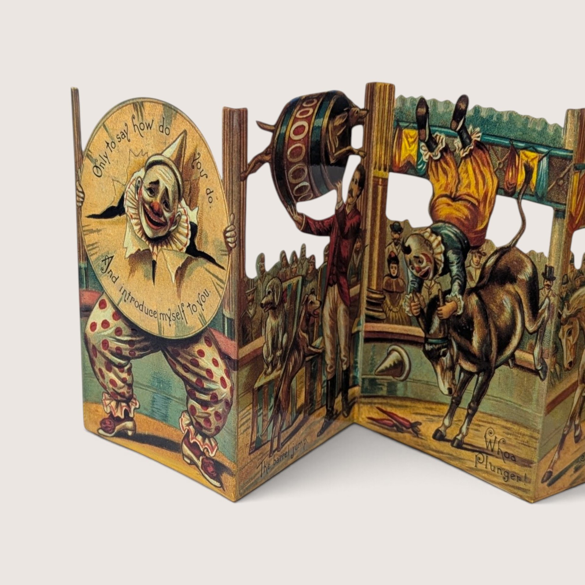 Vintage 1985 Merrimack Circus Fold Out Card