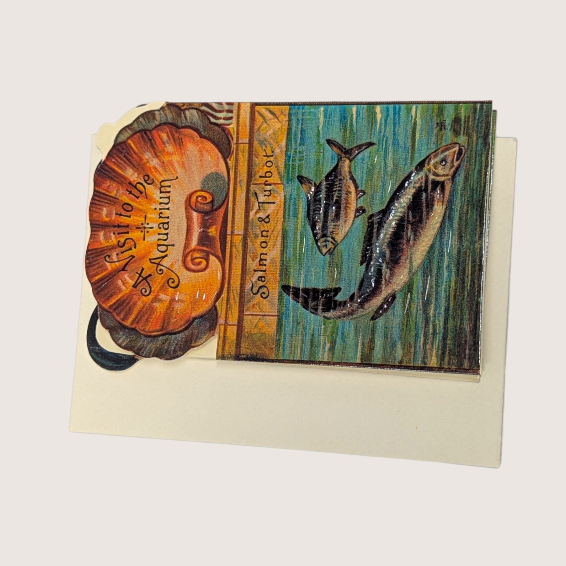 Vintage 1985 Merrimack A Visit To The Aquarium Fold Out Card