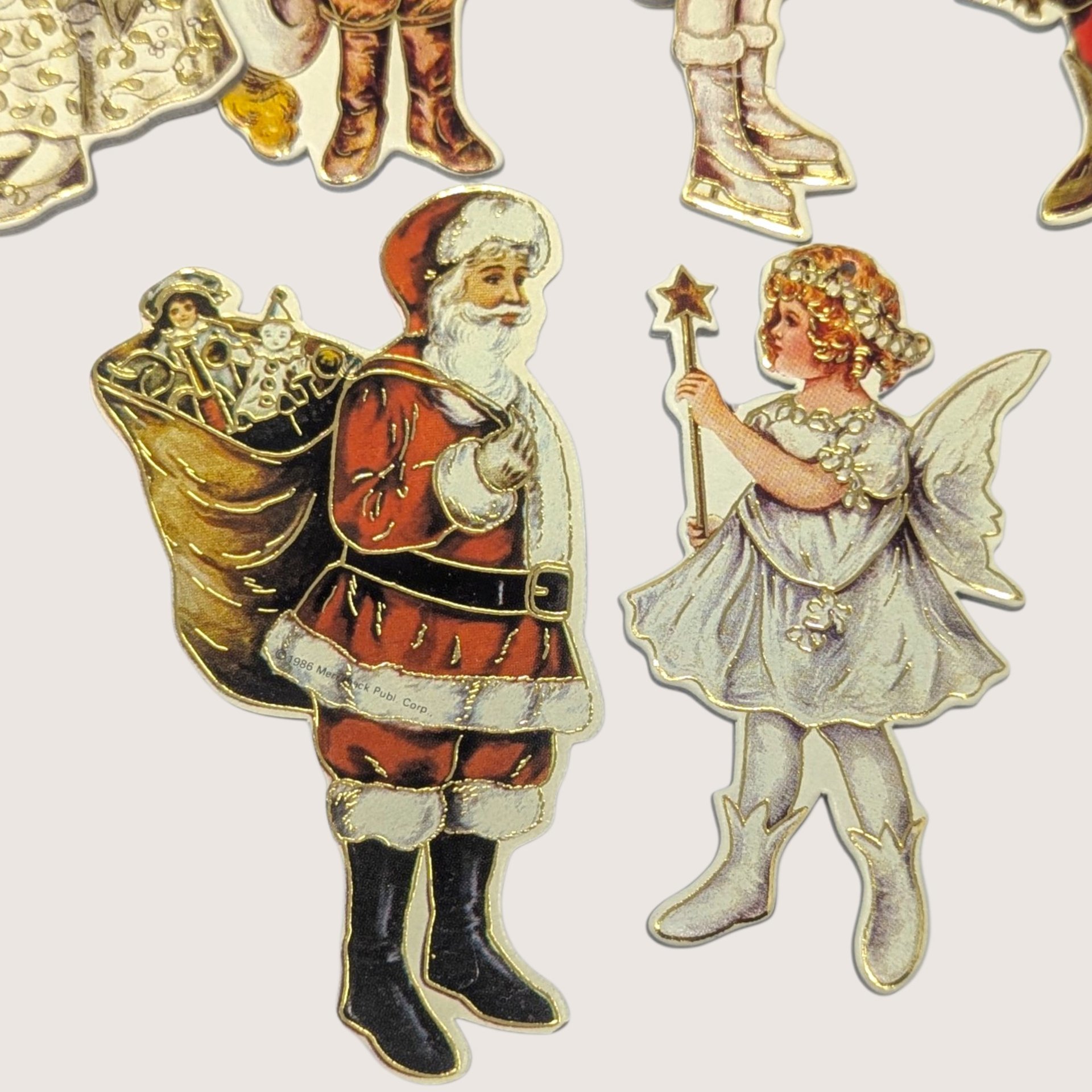 Vintage Merrimack Betty Bonnet Paper Ornaments Set