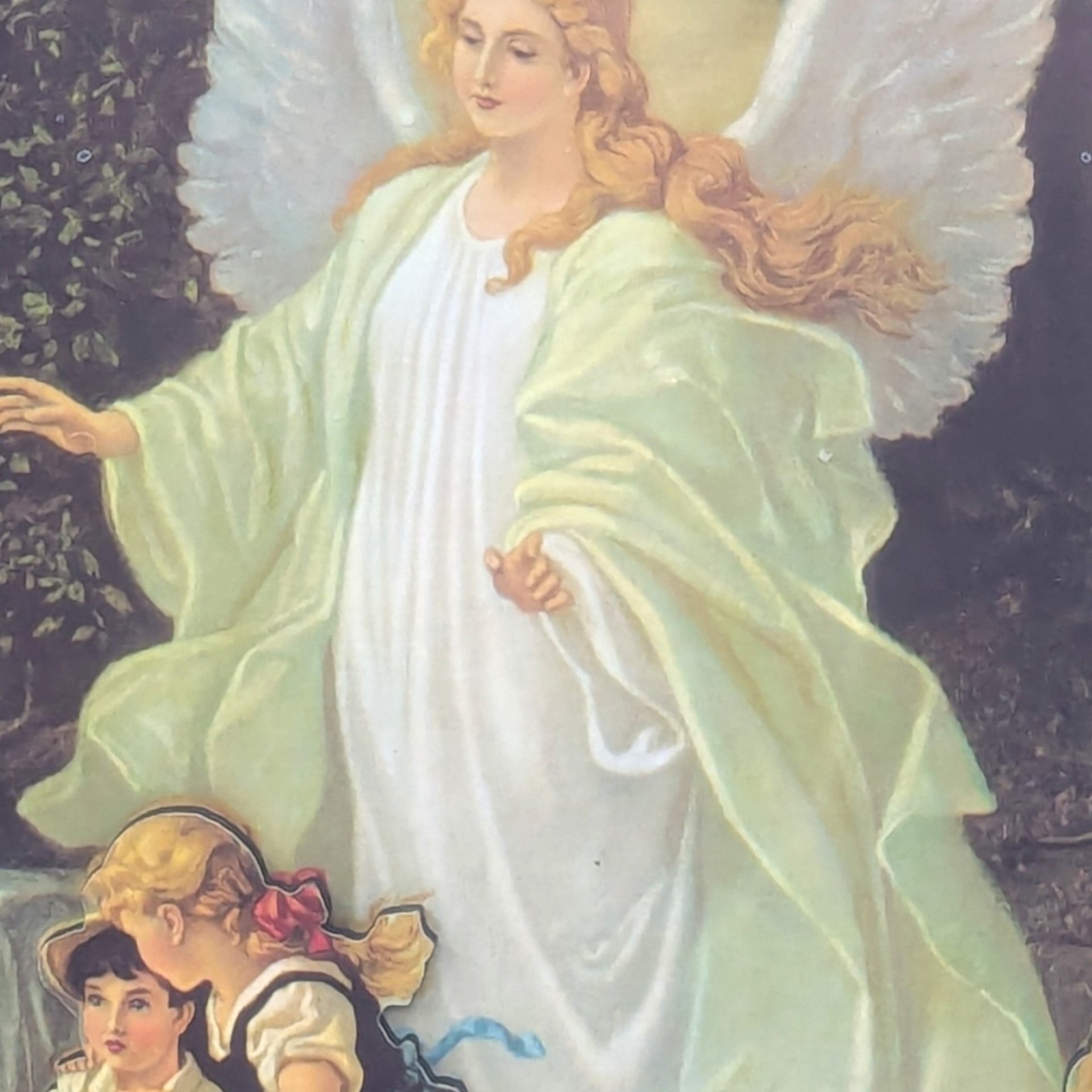 Vintage Guardian Angel Guiding Children 3D Print