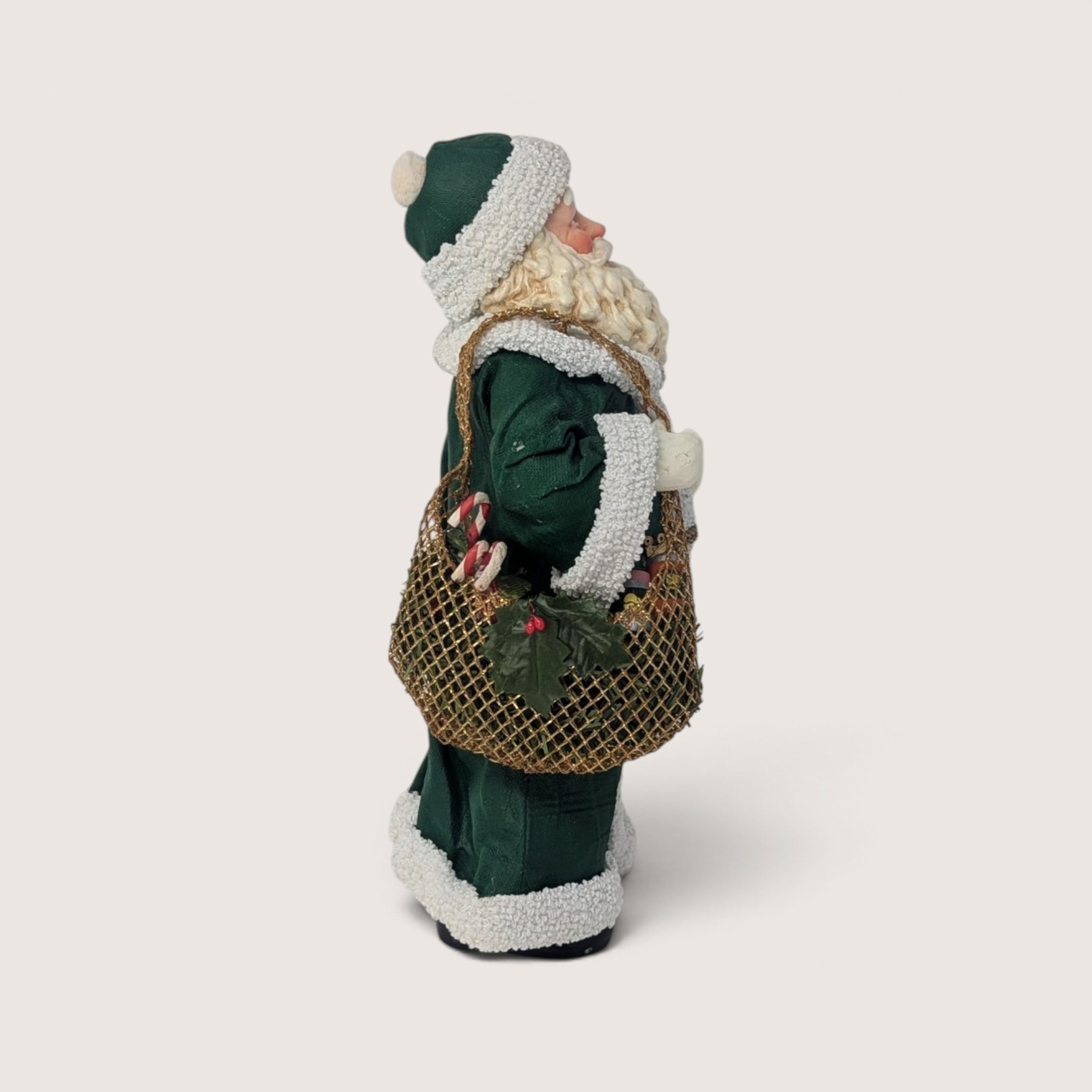 1993 Vintage Clothique Possible Dreams Green Santa Figurine