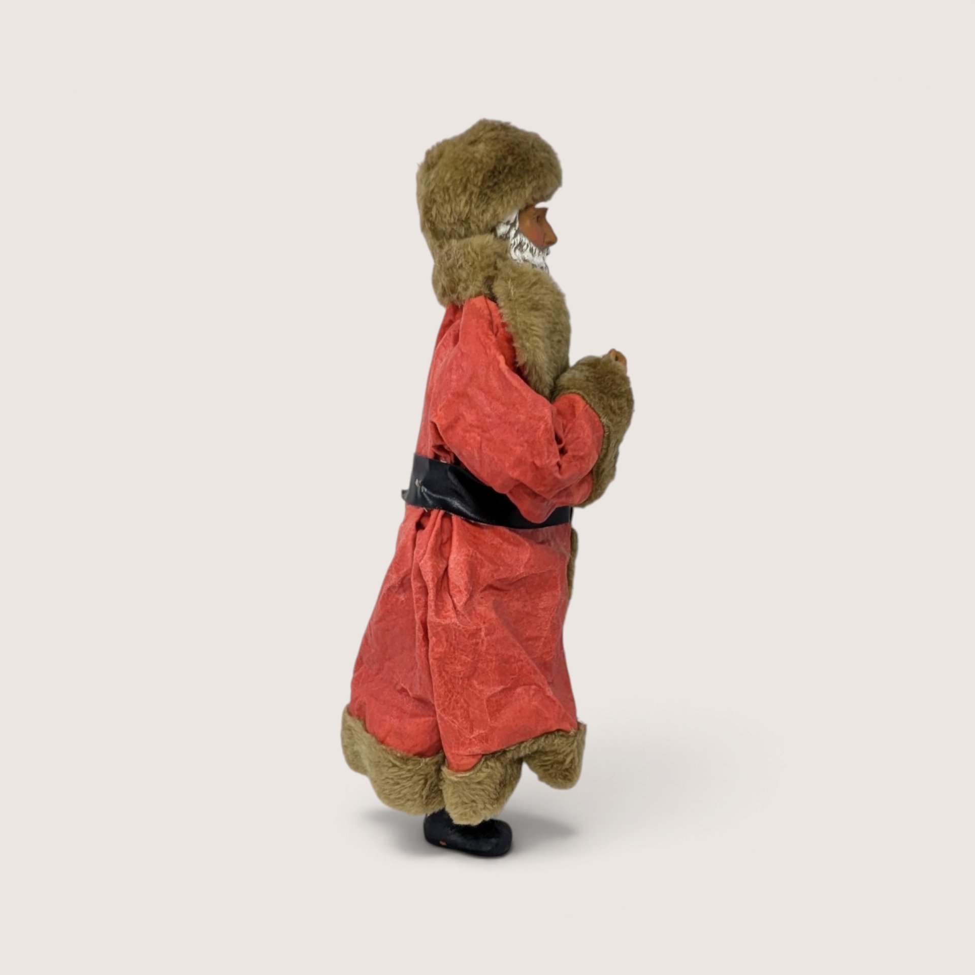 Vintage Russ Standing Santa Red Coat Fur Trim Figurine