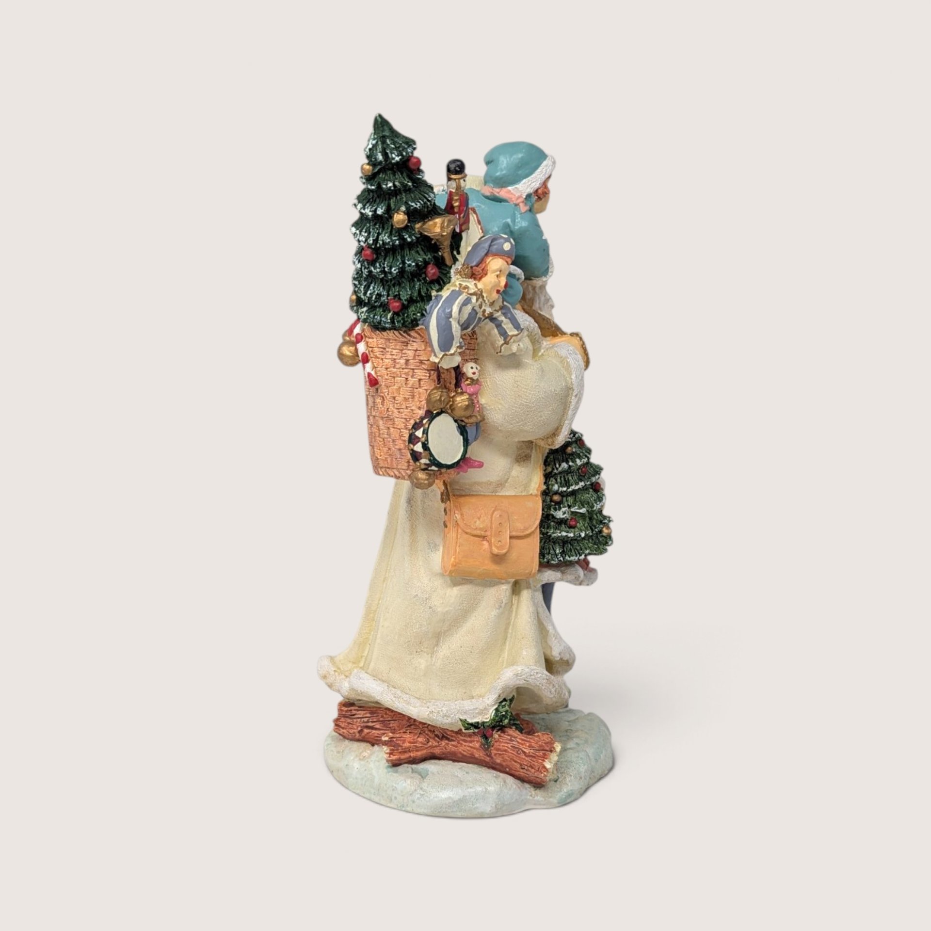 Vintage Santa With Children And Toys Christmas Figurine