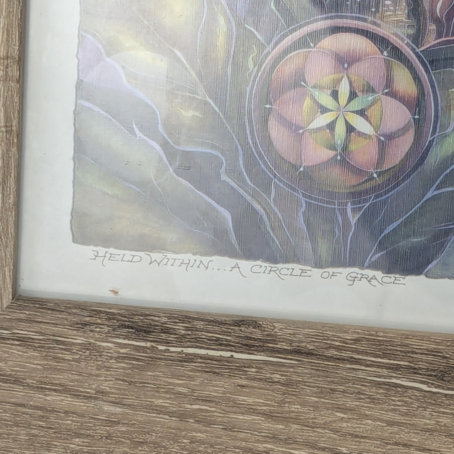 Vintage Jody Bergsma Held Within A Circle Of Grace Framed Art Print