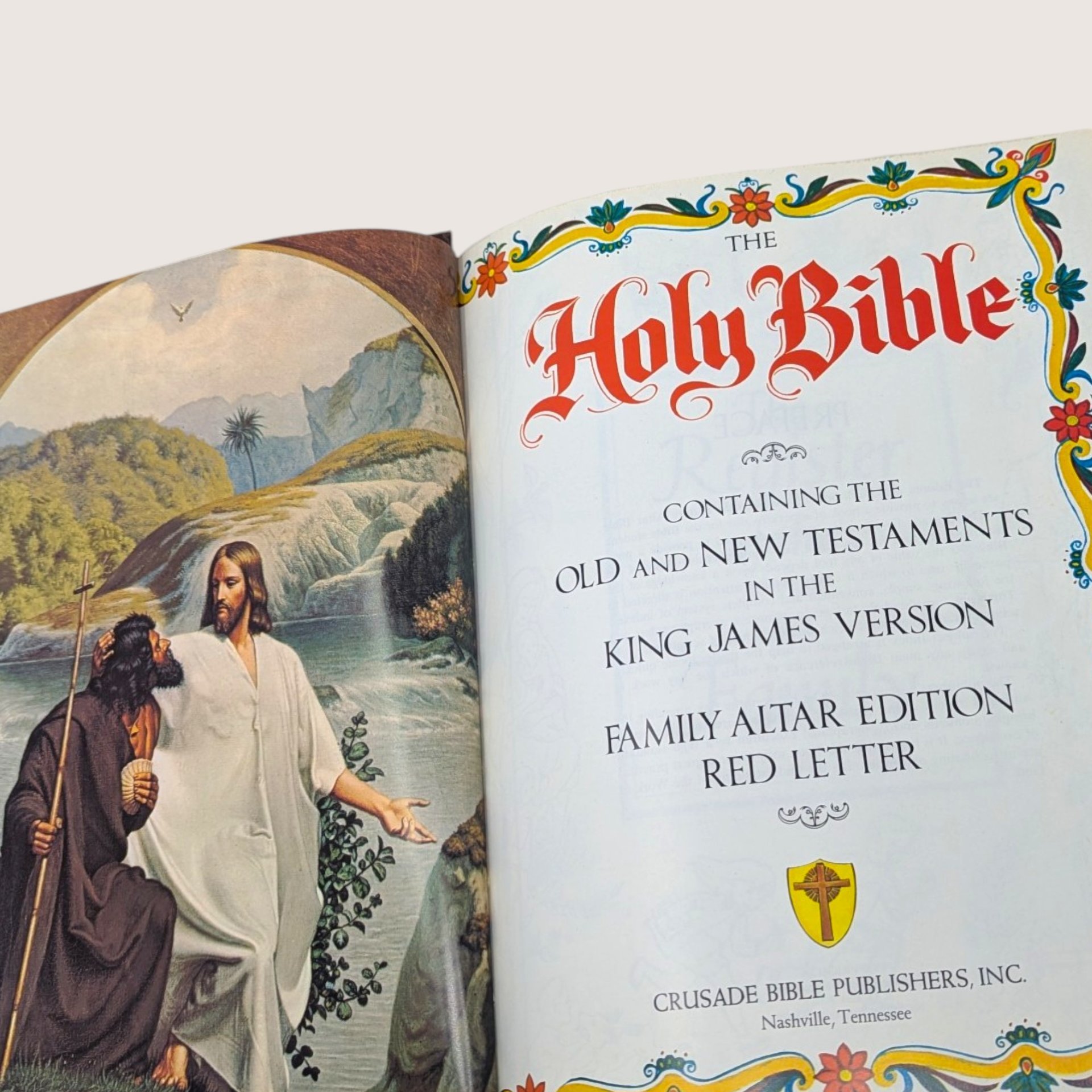 Vintage Crusade Bible Publishers Family Altar Edition KJV Hardcover Book