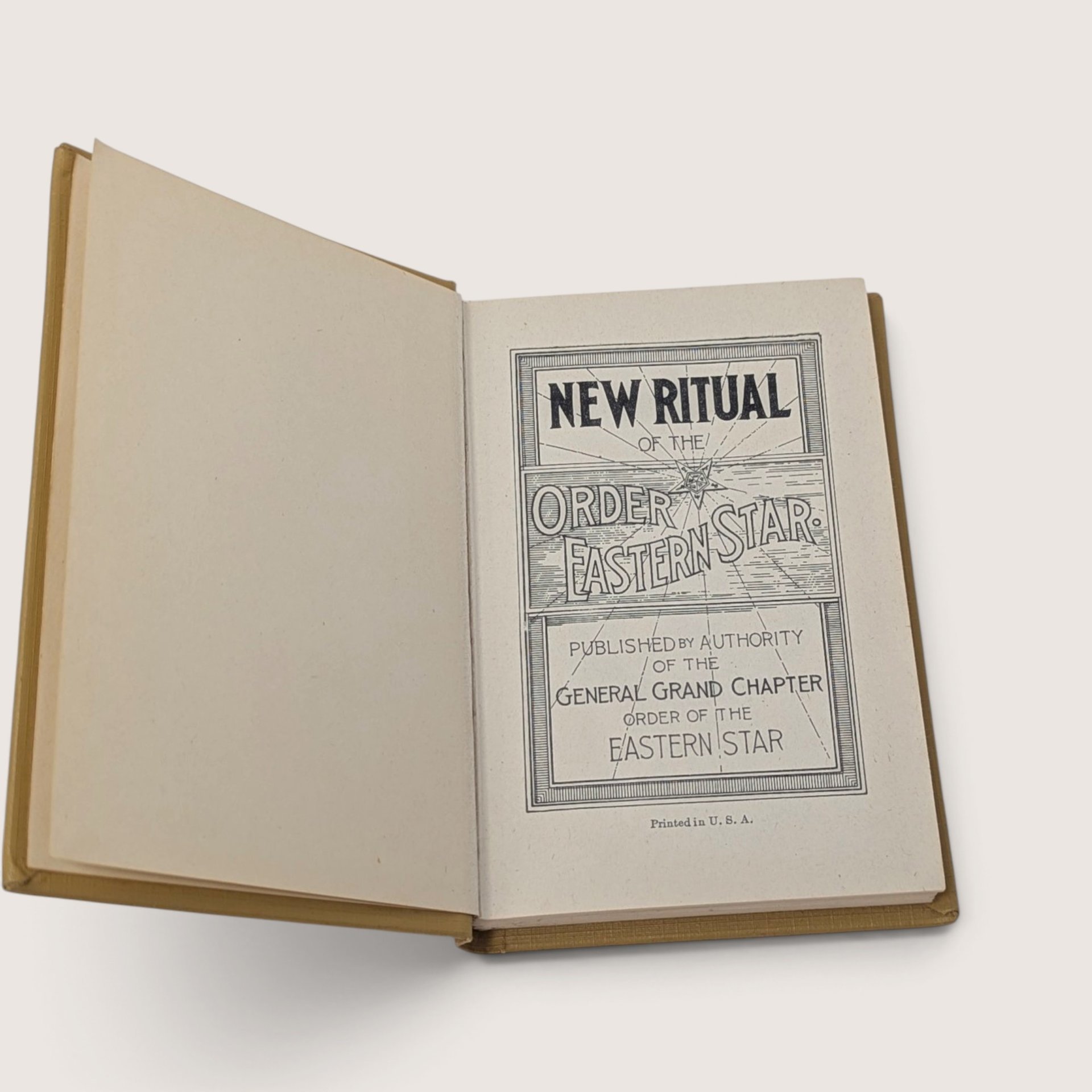 1940 New Ritual Order Of The Eastern Star Hardcover Book