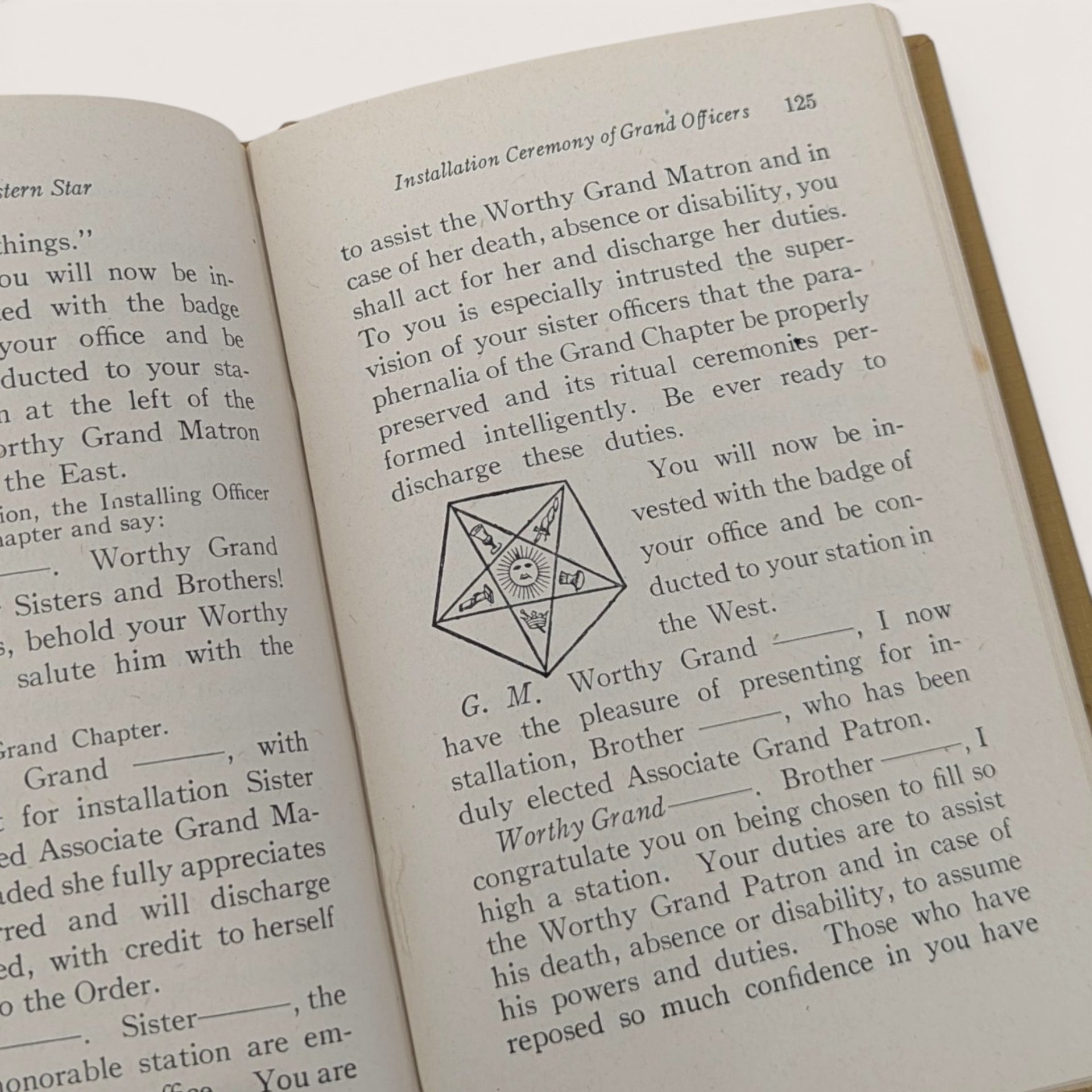 1940 New Ritual Order Of The Eastern Star Hardcover Book