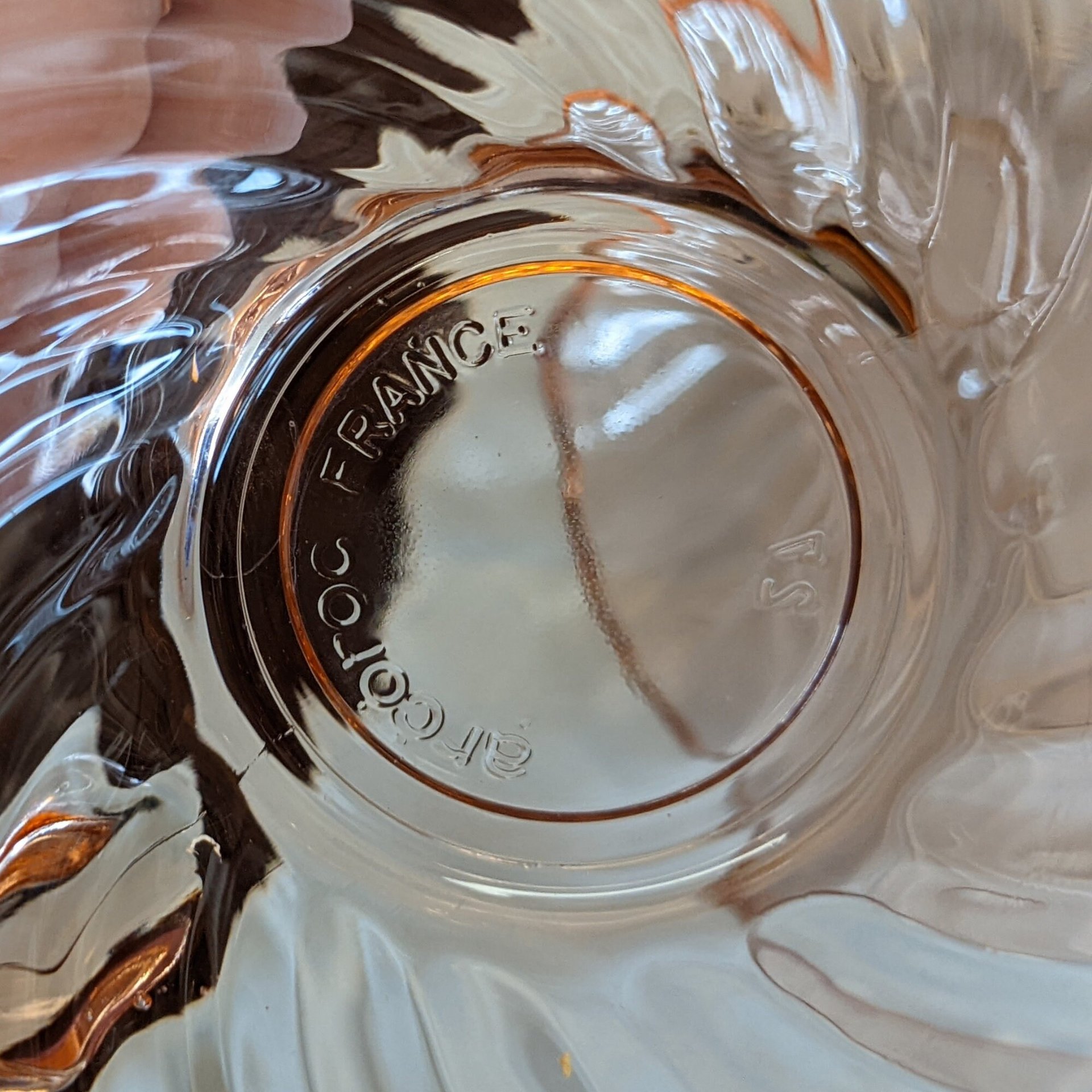 Arcoroc of France Rosaline Pink Swirl Tea Cups and Saucers, Set of 2