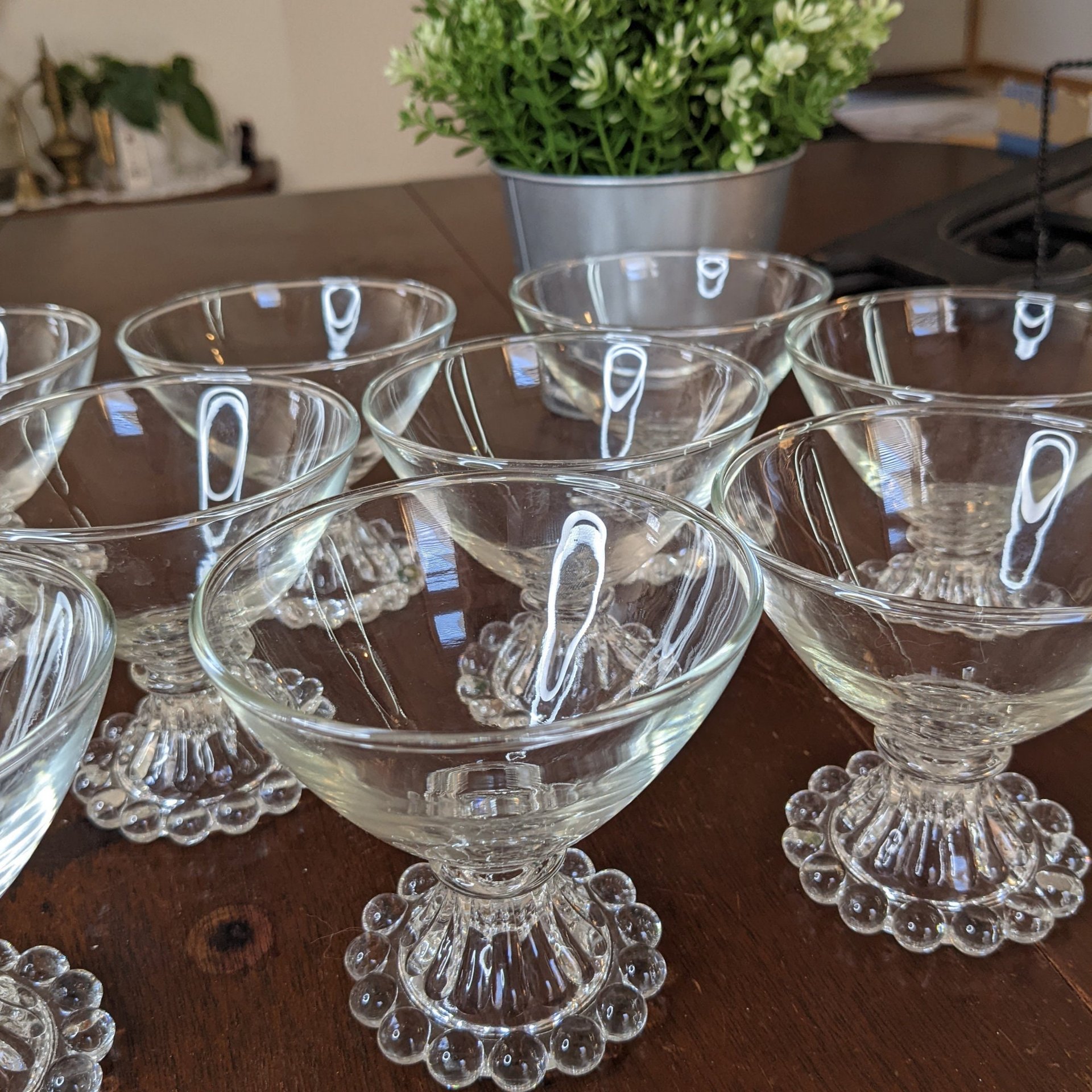 1950s Vintage Anchor Hocking Berwick Boopie Champagne Glasses (Set of 10)