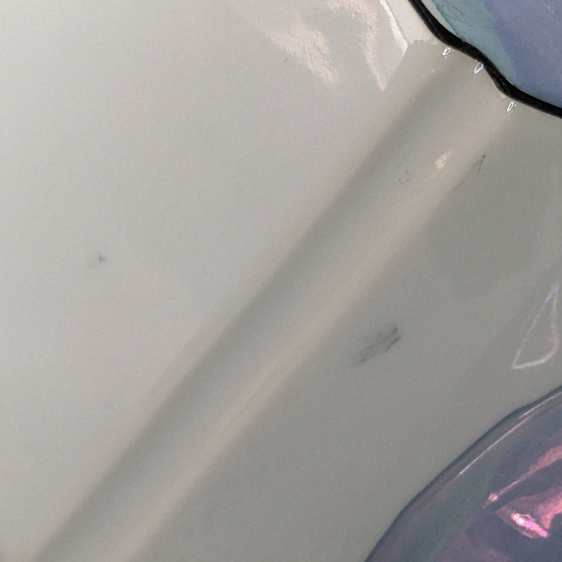 Vintage Teapot Lusterware Blue with  Flowers - Made in Japan - Imperfect