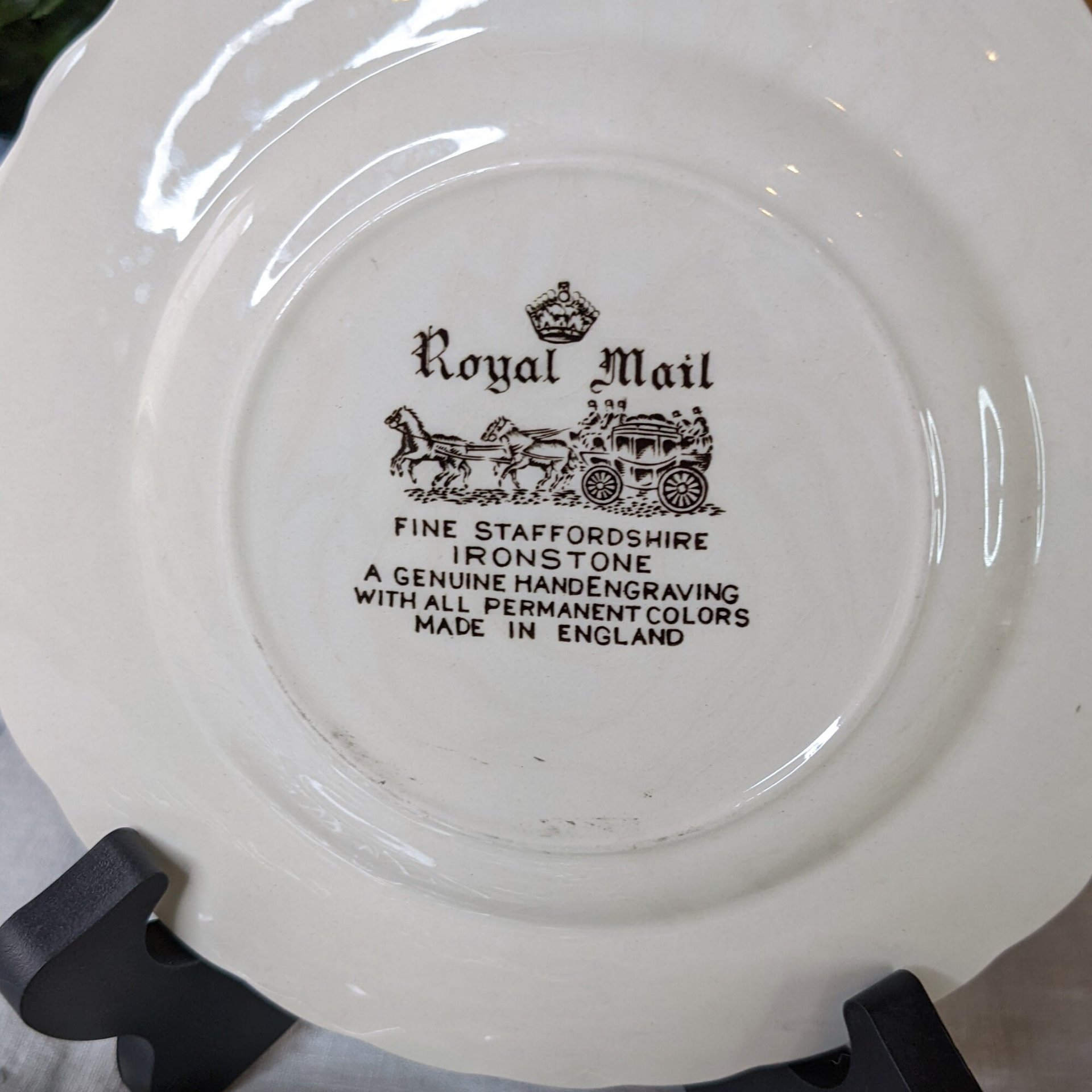 Royal Mail Fine Myott Staffordshire Ironstone 6" Plate Made In England