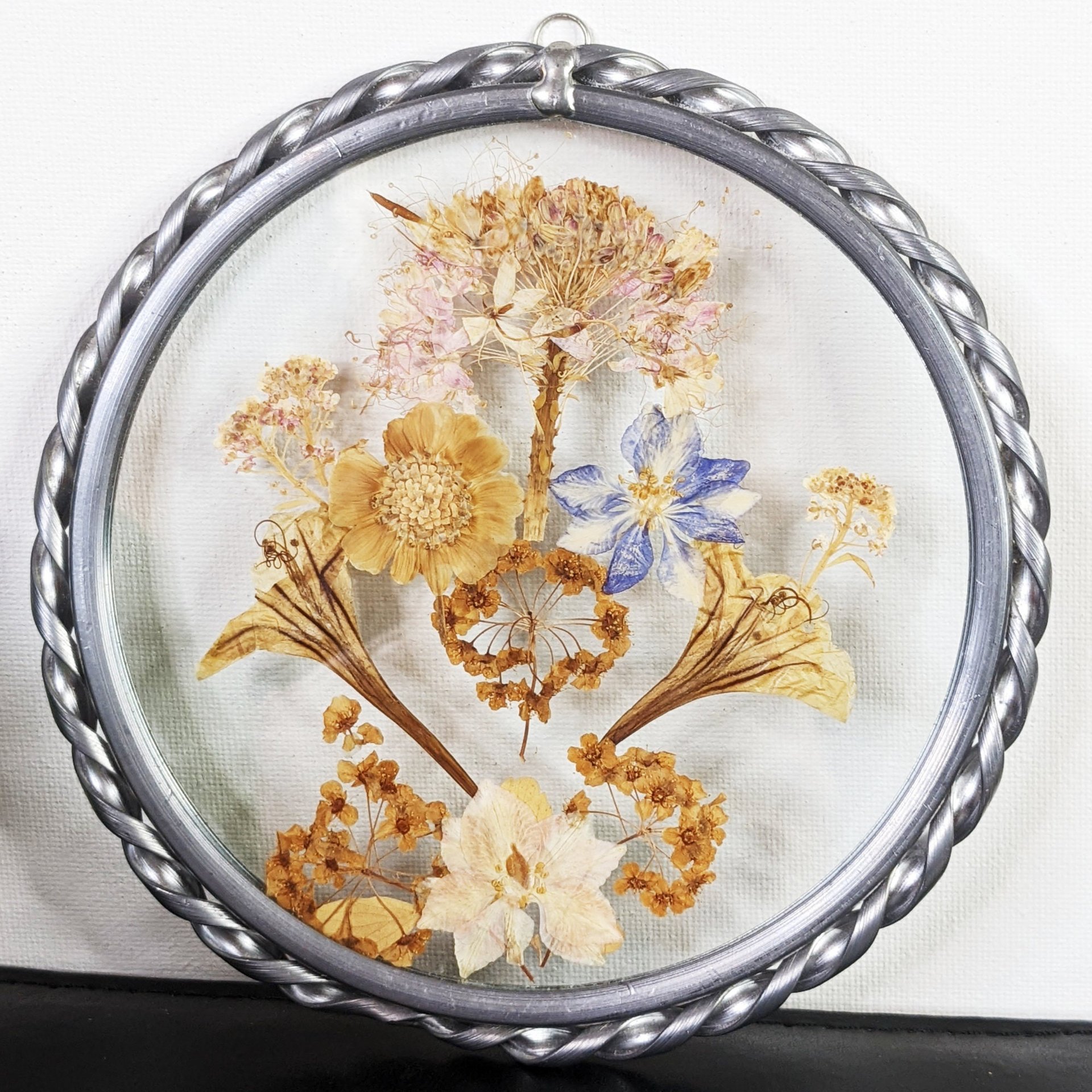 Vintage Pressed Flower Suncatcher