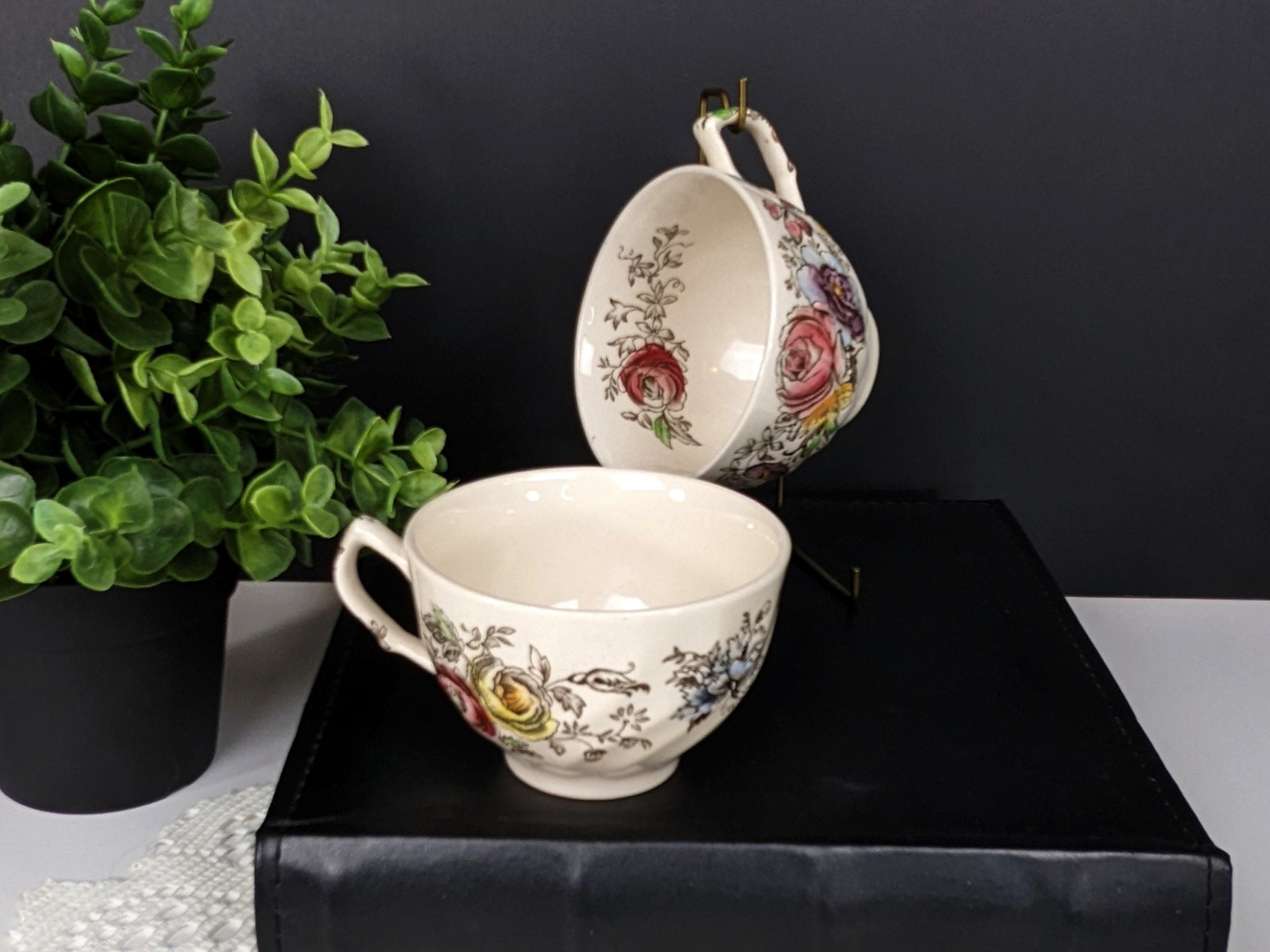 2 Vintage Johnson Brothers Sheraton Cups