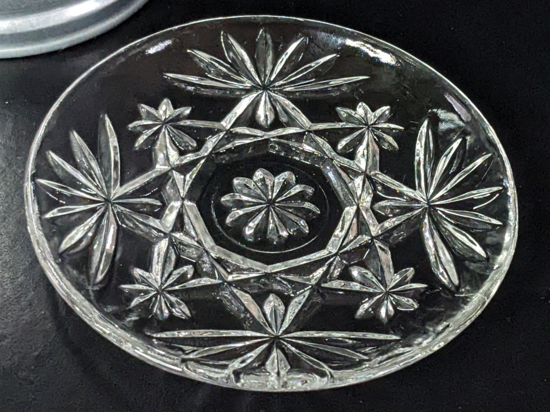 Set of 4 Vintage Anchor Hocking Prescut Clear Coasters