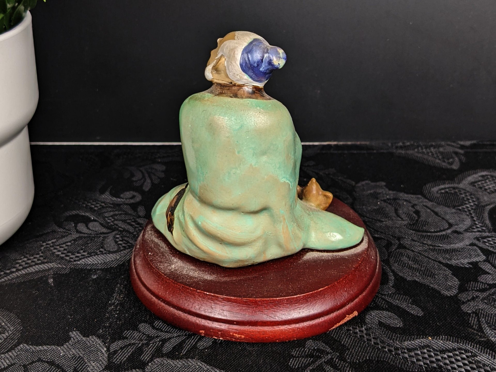 Vintage Chinese Shiwan Mudman in Green Shirt